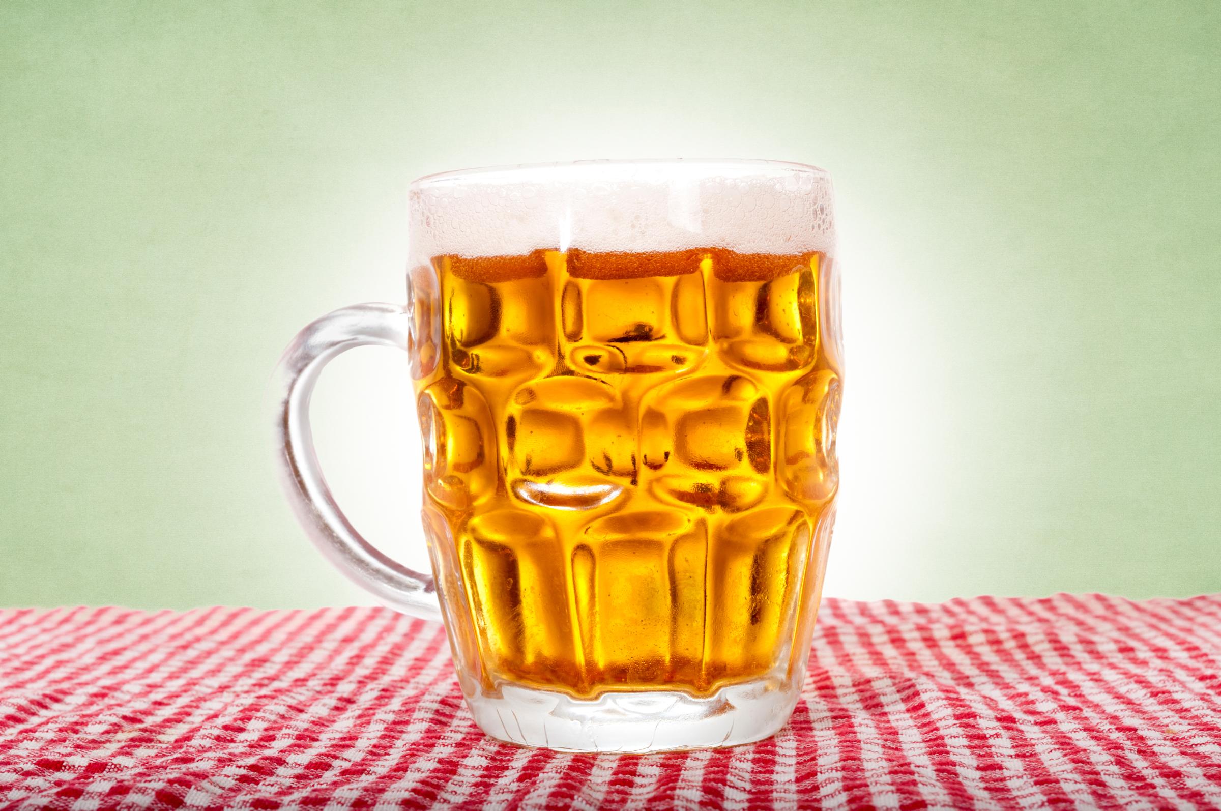 Glass of beer TIME health stock