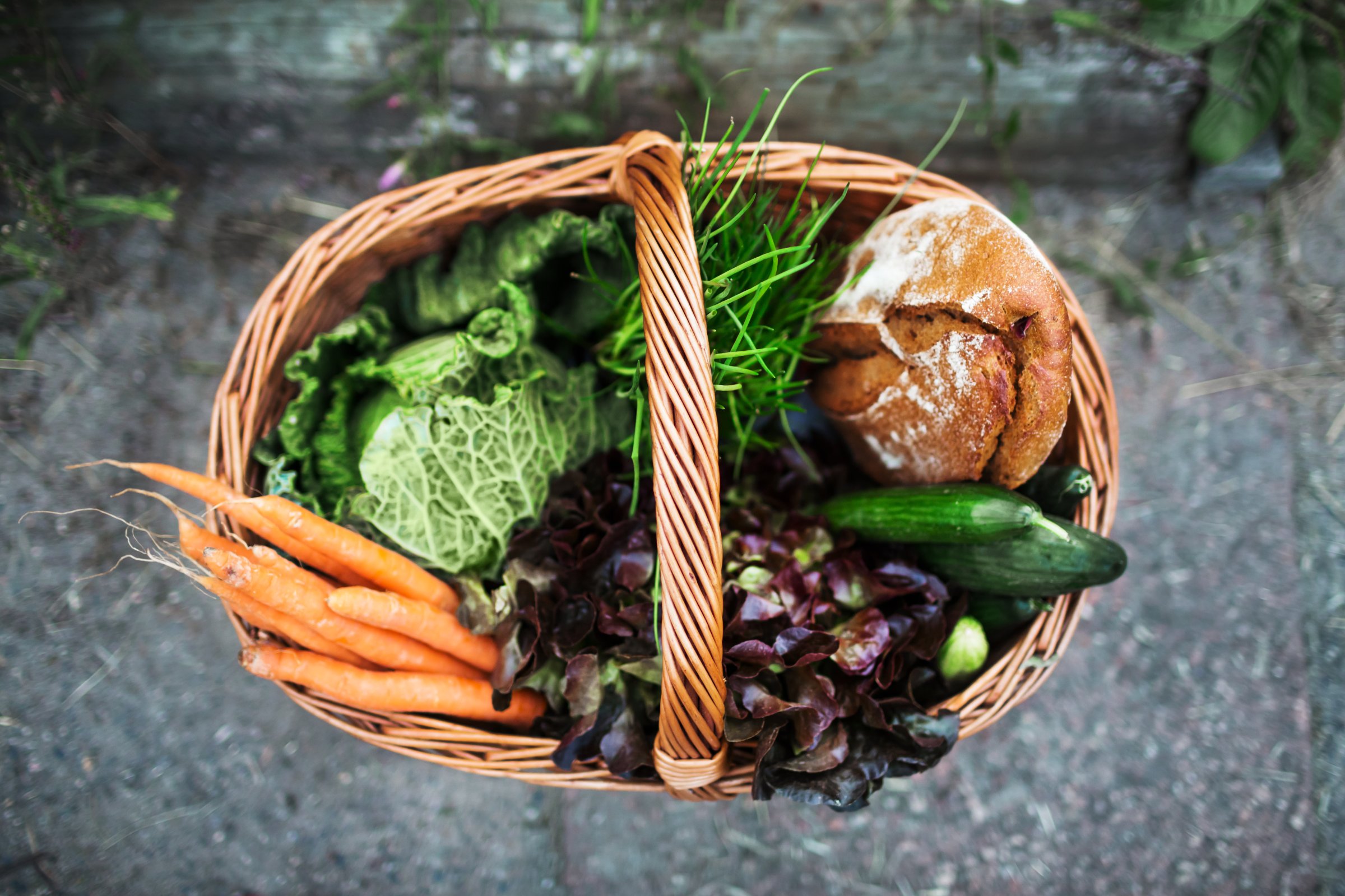 Fresh Vegetable And Food in Basket