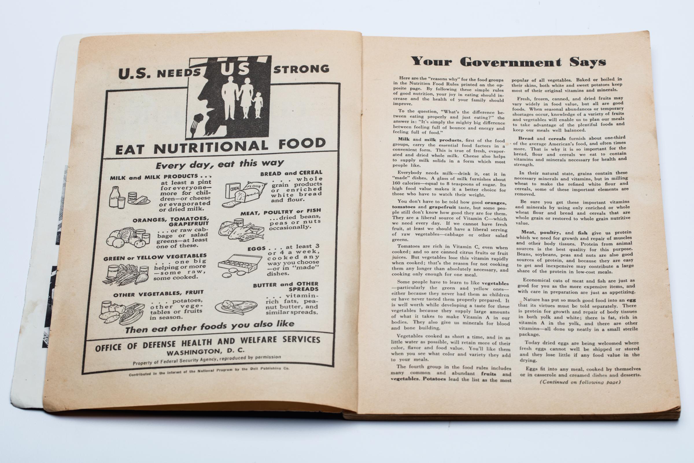 WWII-era cookbook for the home front