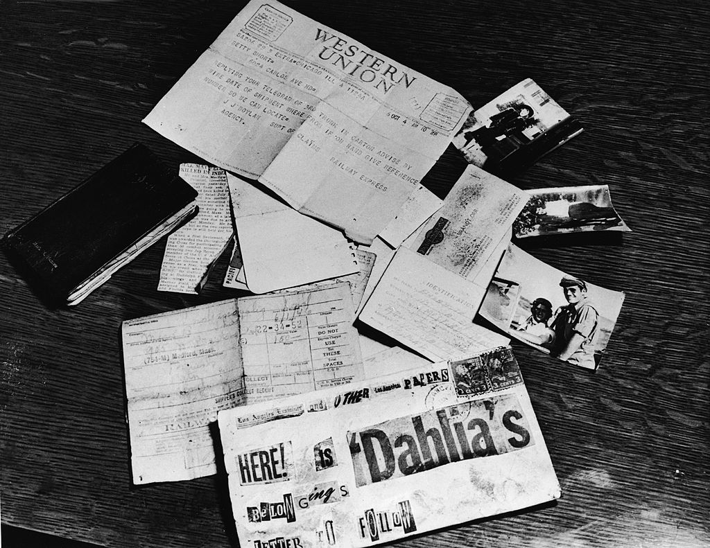 Evidence concerning the murder Elizabeth Short, known as the 'Black Dahlia.' (Archive Photos—Getty Images)
