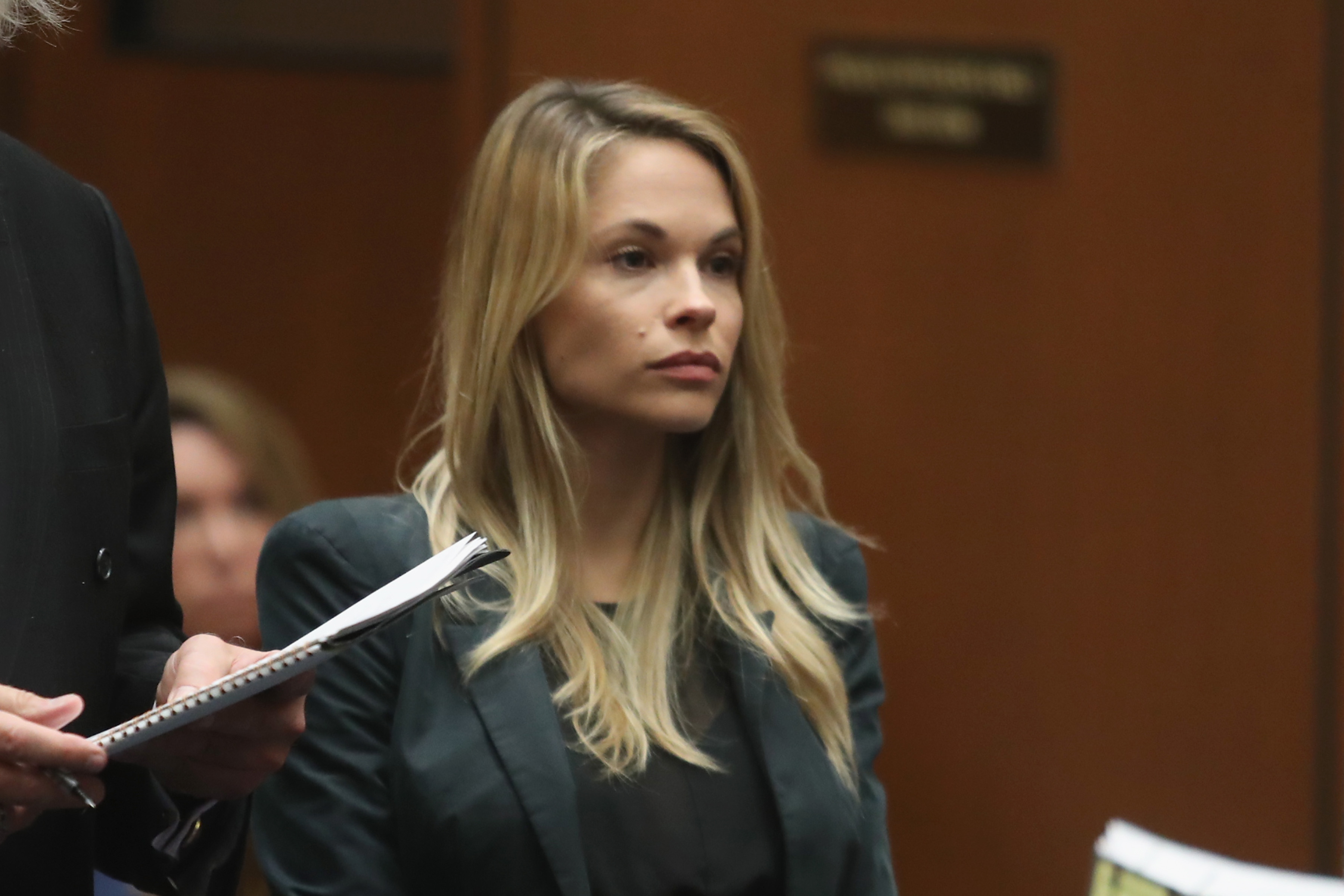 Model Dani Mathers stands during court proceedings for a hearing at Clara Shortridge Foltz Criminal Justice Center on May 24, 2017 in Los Angeles, California. (Frederick M. Brown—Getty Images)