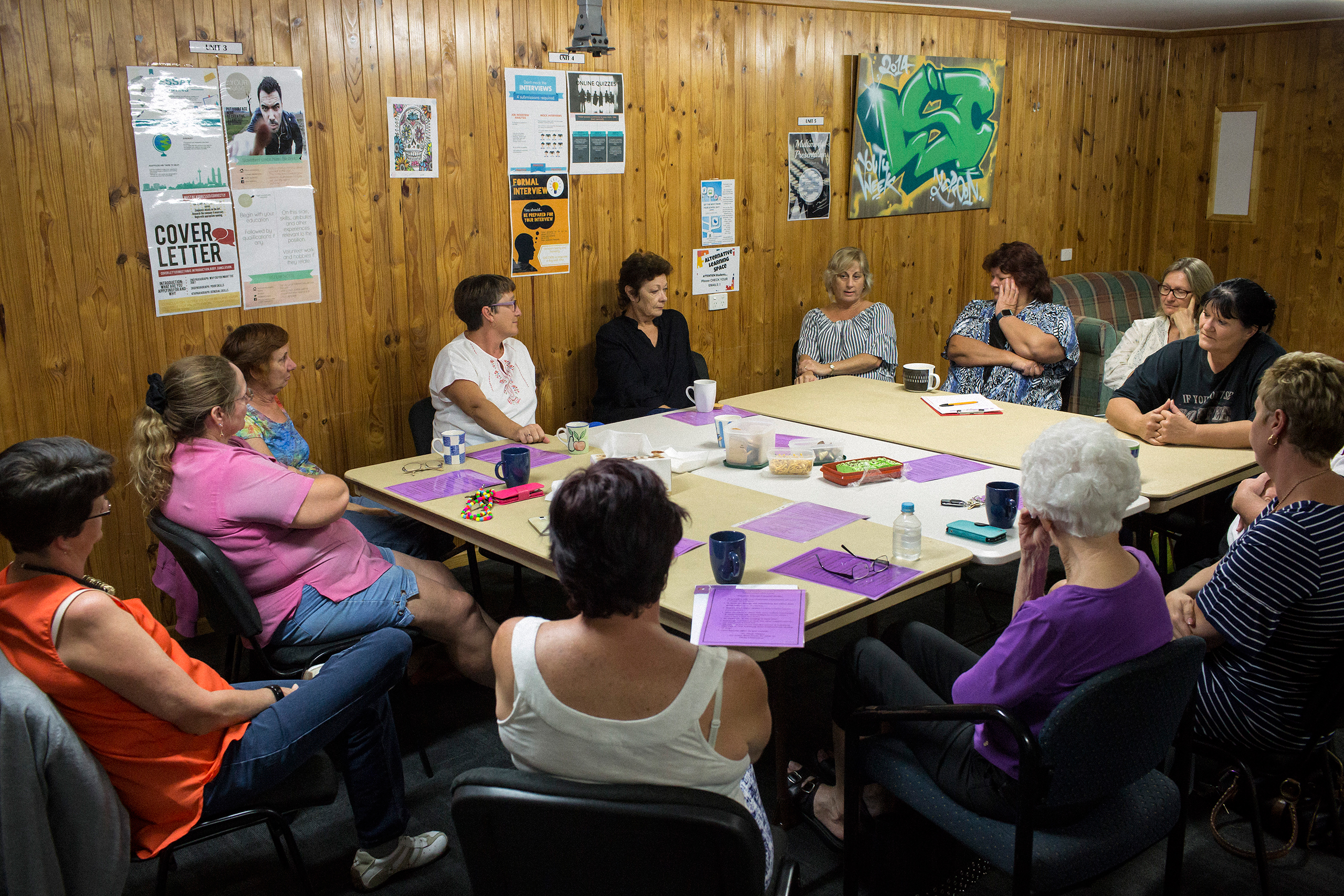 Members of a support group that brings together loved ones of ice addicts at a community center in Yeppoon, north of Rockhampton, in April 2017. (David Maurice Smith—Oculi for TIME)