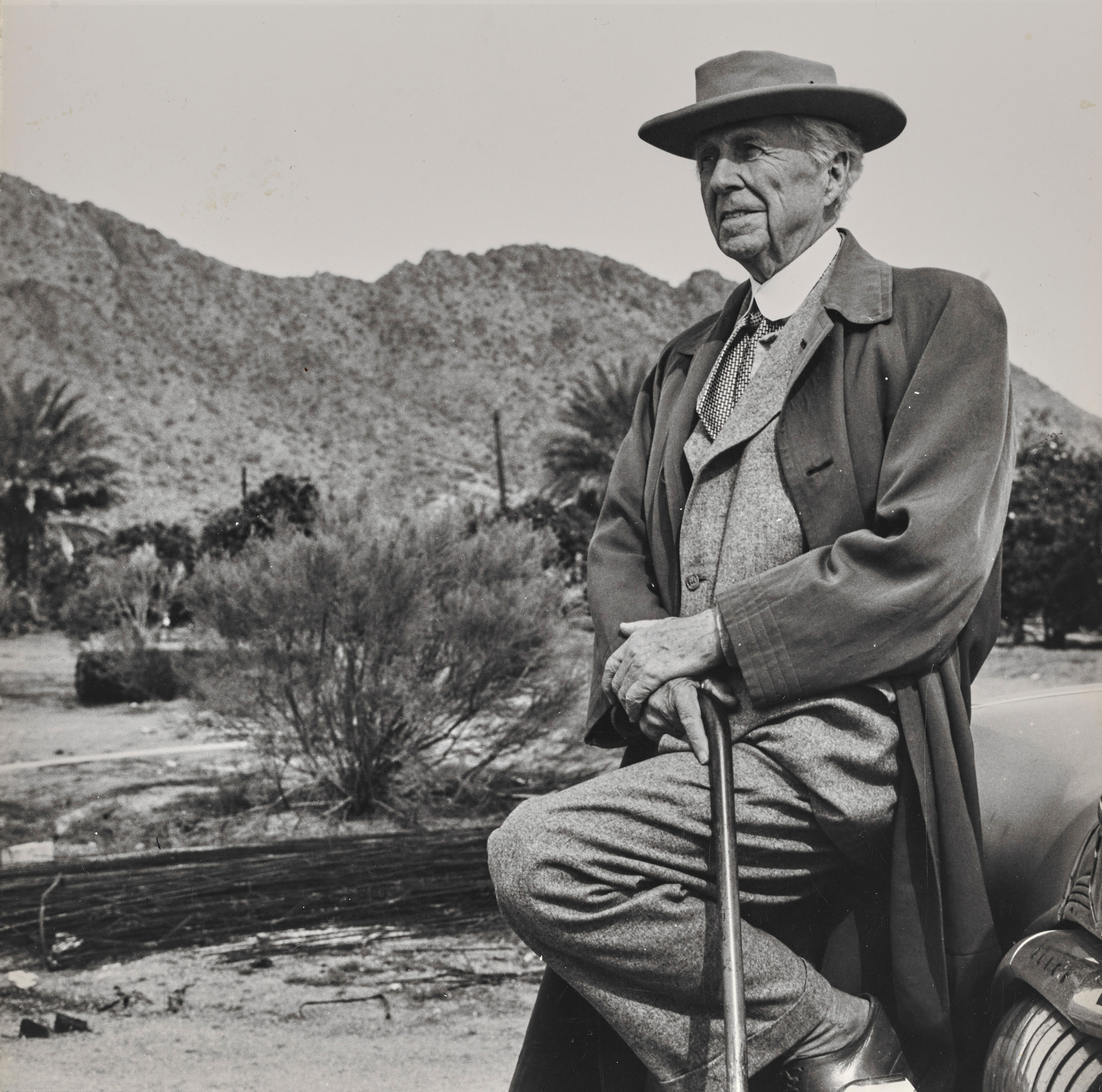 Portrait of Frank Lloyd Wright by an unknown photographer. (The Frank Lloyd Wright Foundation Archives)