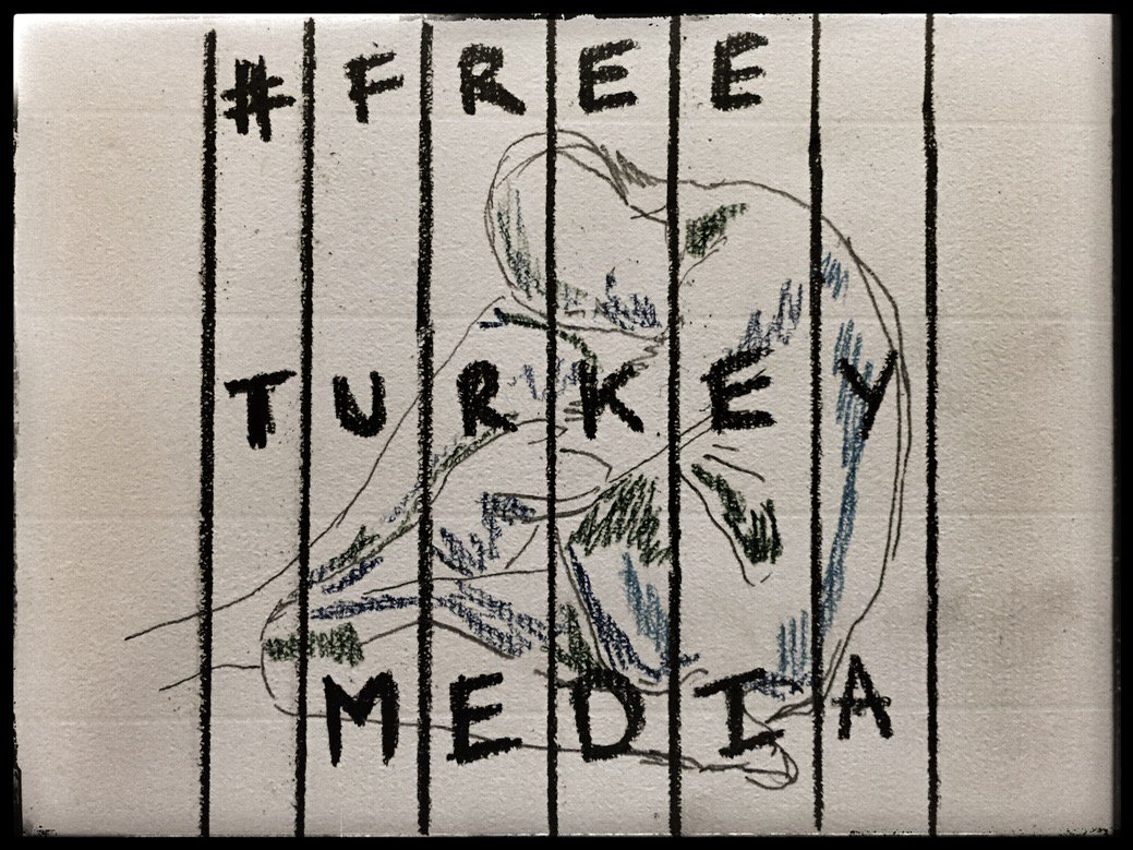 A cartoon for Amnesty International's FreeTurkeyMedia campaign by cartoonist Ian Overton (A cartoon for Amnesty International's FreeTurkeyMedia campaign by cartoonist Ian Overton)