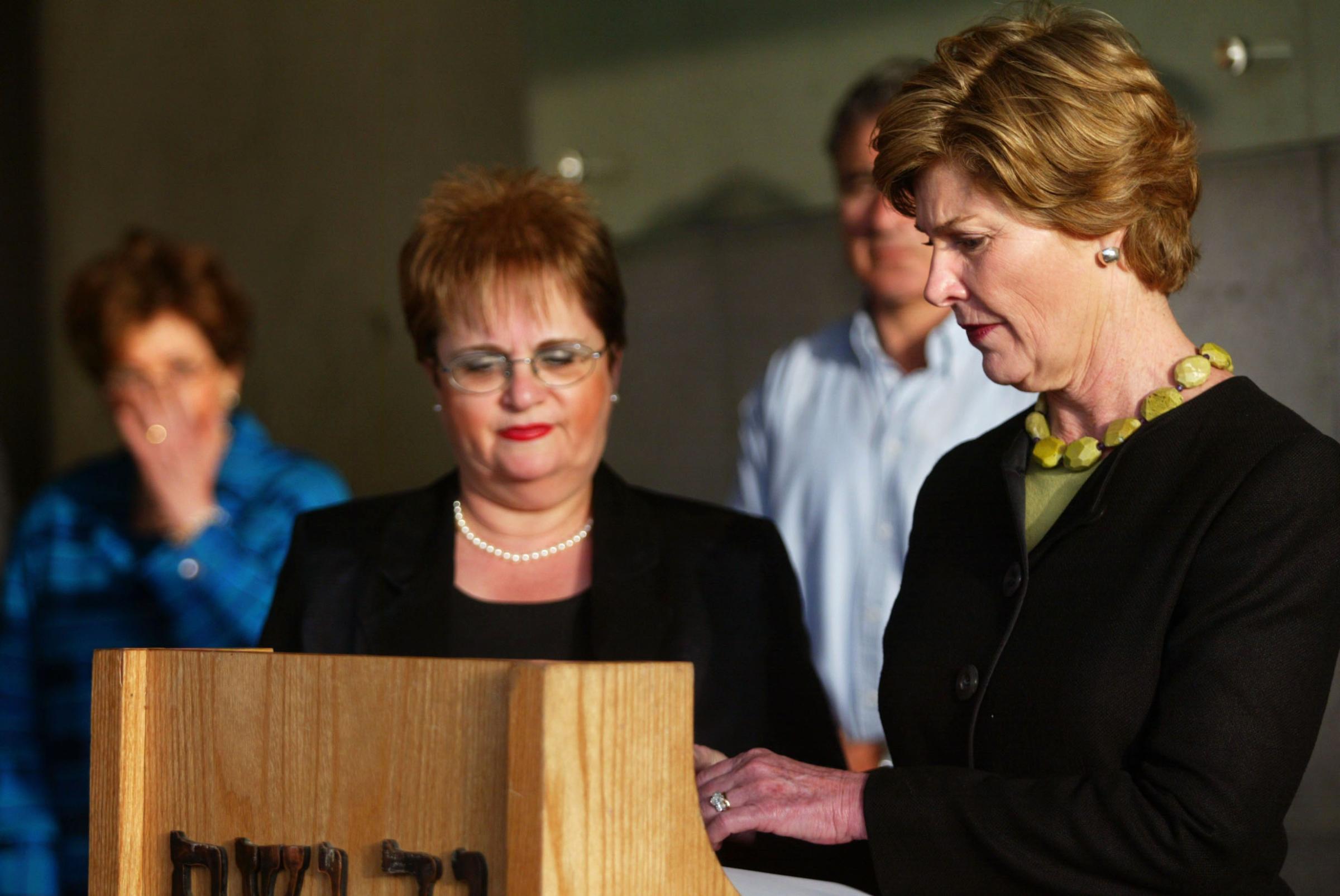 Laura Bush Visits Yad Vashem Holocaust Memorial
