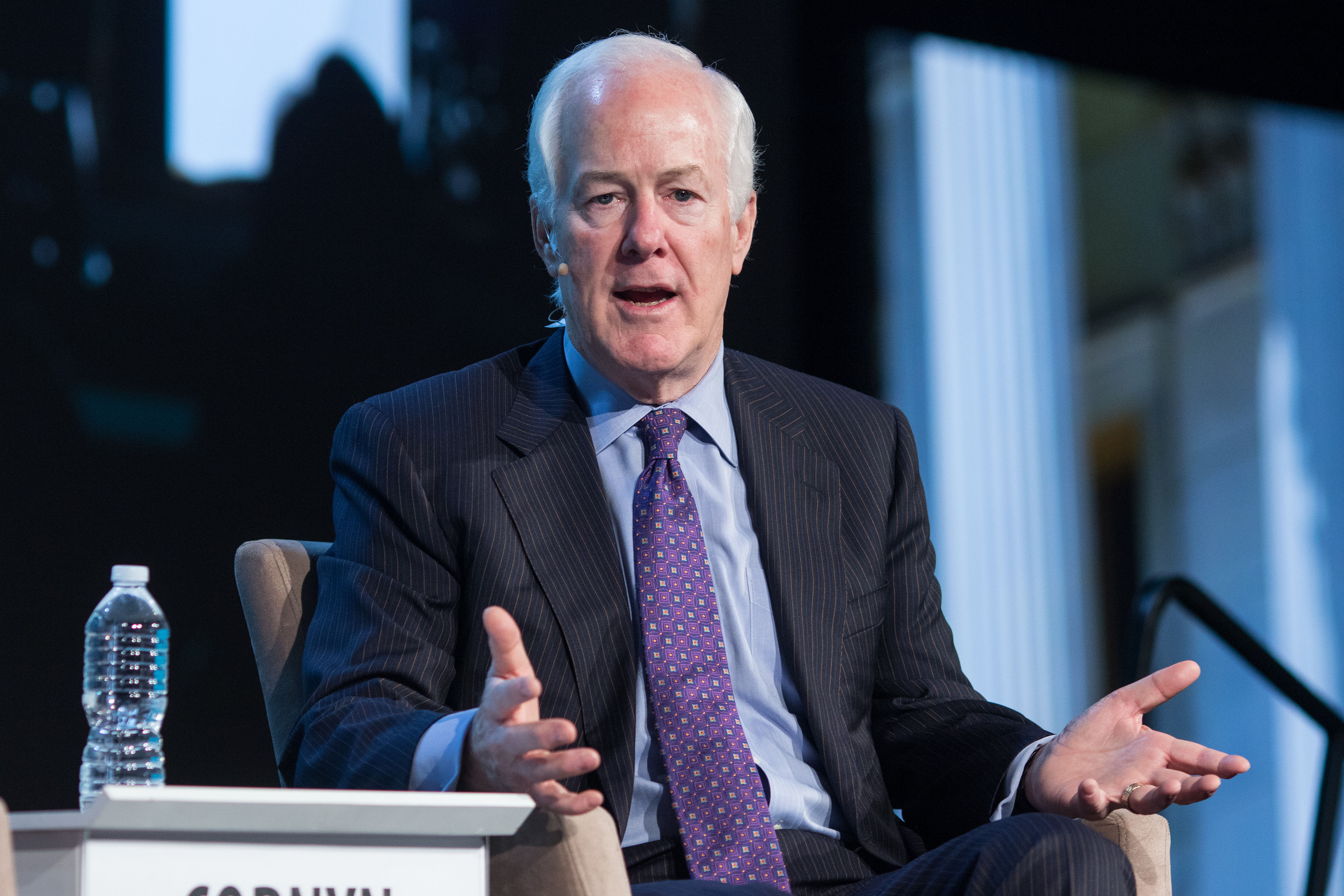 Sen. John Cornyn, a Republican from Texas, speaks during the 2017 CERAWeek by IHS Markit conference in Houston, Texas on March 10, 2017. (F. Carter Smith—Bloomberg/Getty Images)