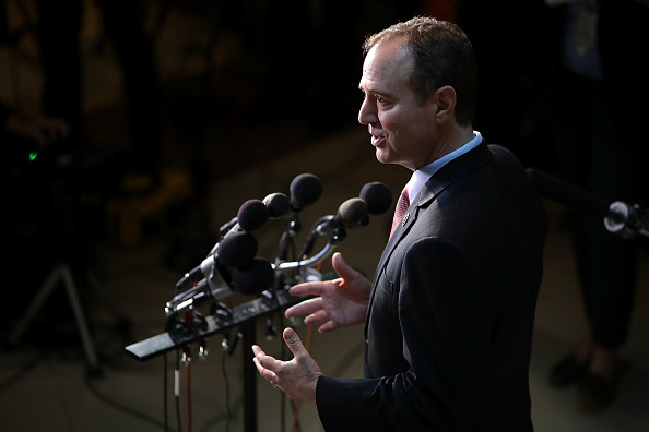 House Intelligence Committee ranking member Rep. Adam Schiff (D-CA) talks to reporters at the U.S. Capitol May 16, 2017 in Washington, DC. (Chip Somodevilla—Getty Images)