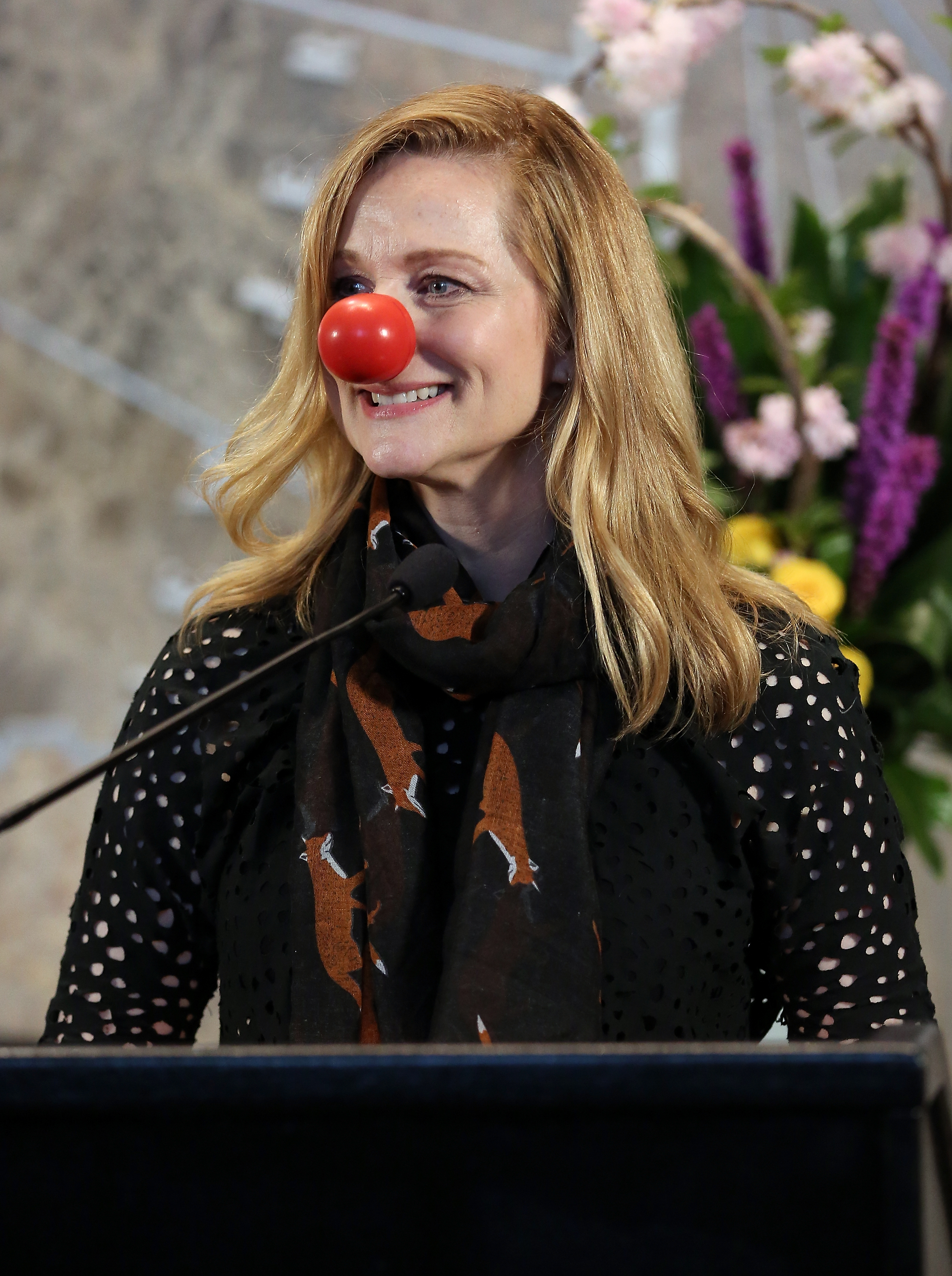NEW YORK, NY - MAY 25:  Actress Laura Linney speaks at the lighting of The Empire State Building in honor of Red Nose Day at The Empire State Building on May 25, 2017 in New York City.  (Photo by Monica Schipper/WireImage) (Monica Schipper&mdash;WireImage)