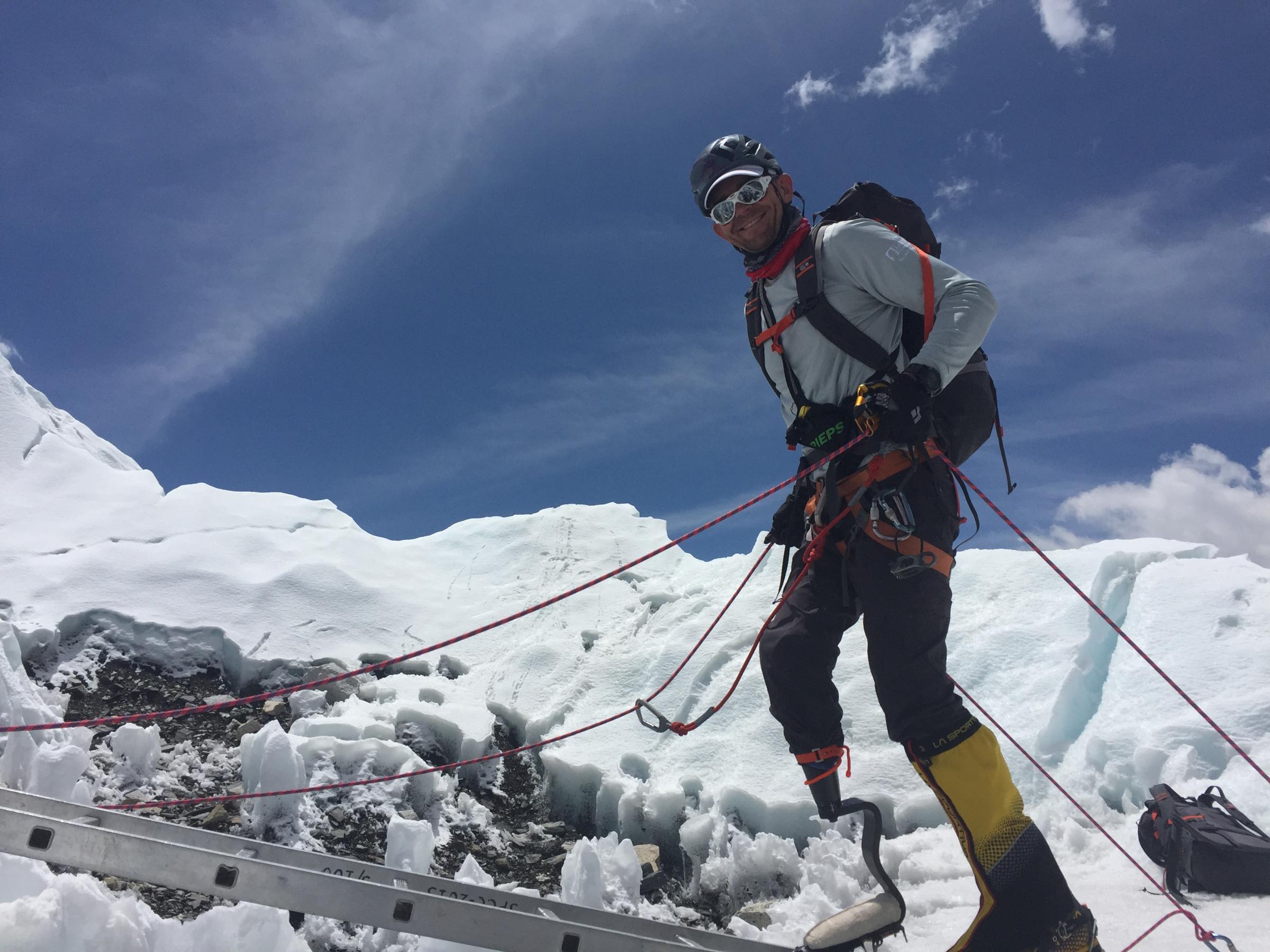 Jeff Glasbrenner is the first American amputee to scale Mount Everest. He accomplished the feat in May 2016.