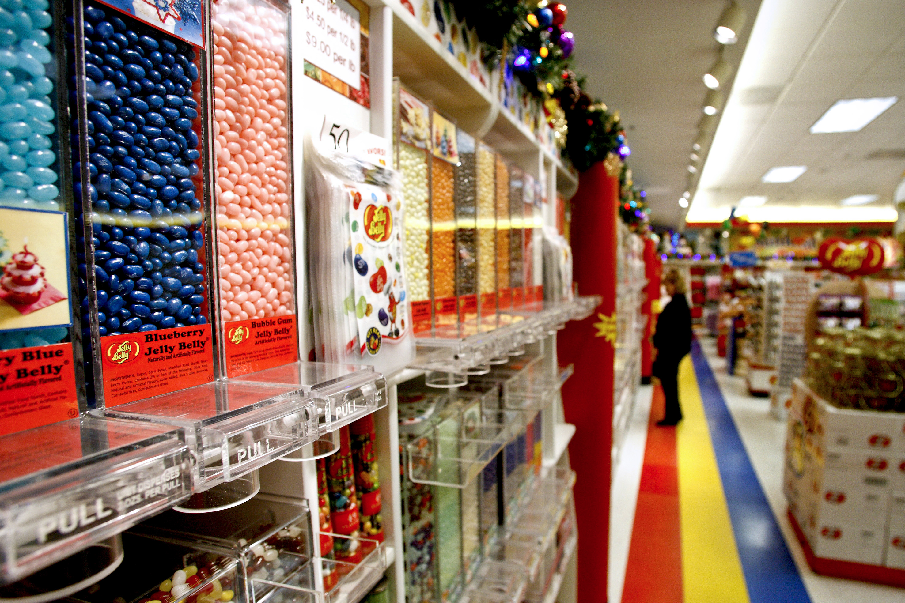 Jelly beans sit for sale at the Jelly Belly Candy Co. store next to the company's manufacturing facility in Fairfield, Calif., U.S., on Tuesday, Dec. 14, 2010. (Ken James—Bloomberg /Getty Images)
