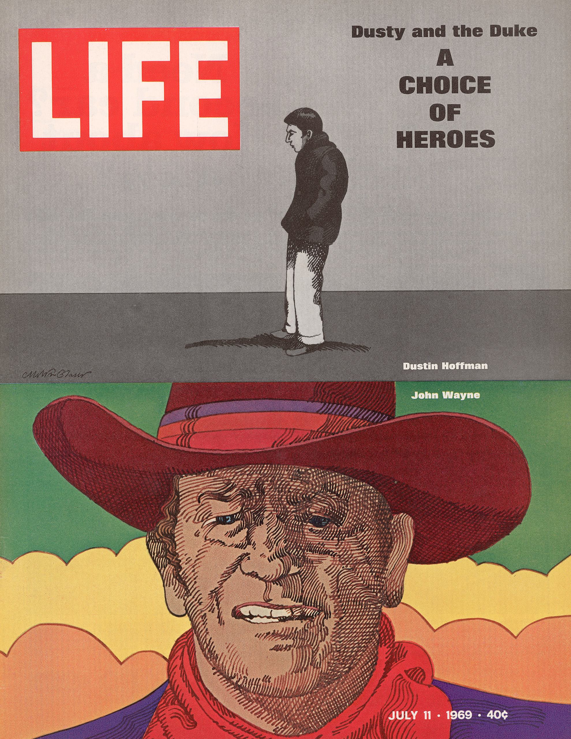 July 11, 1969 cover of LIFE magazine. Illustration by Milton Glaser.