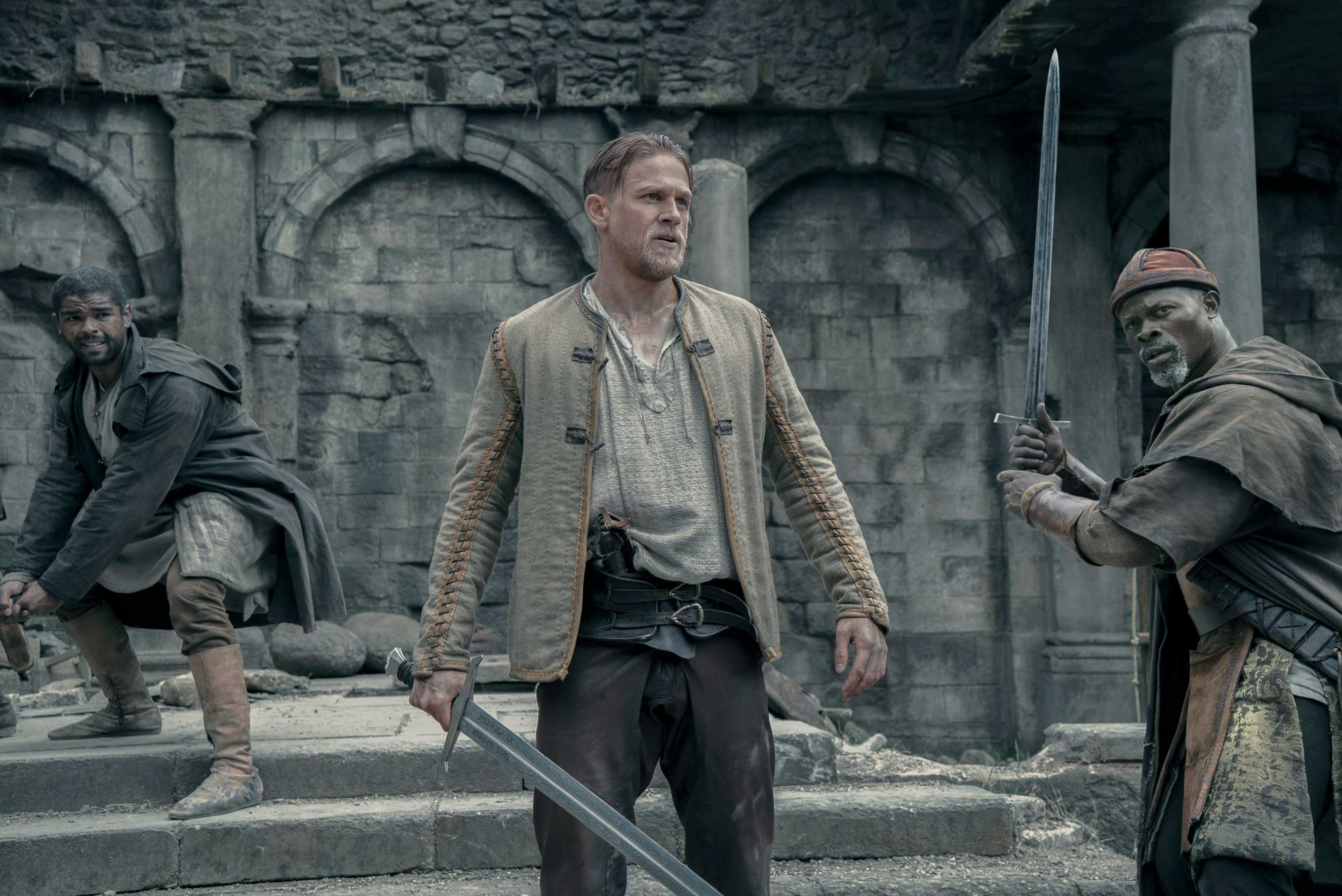 Hunnam as the young King Arthur, jazzed up for modern sensibilities (Warner Bros)