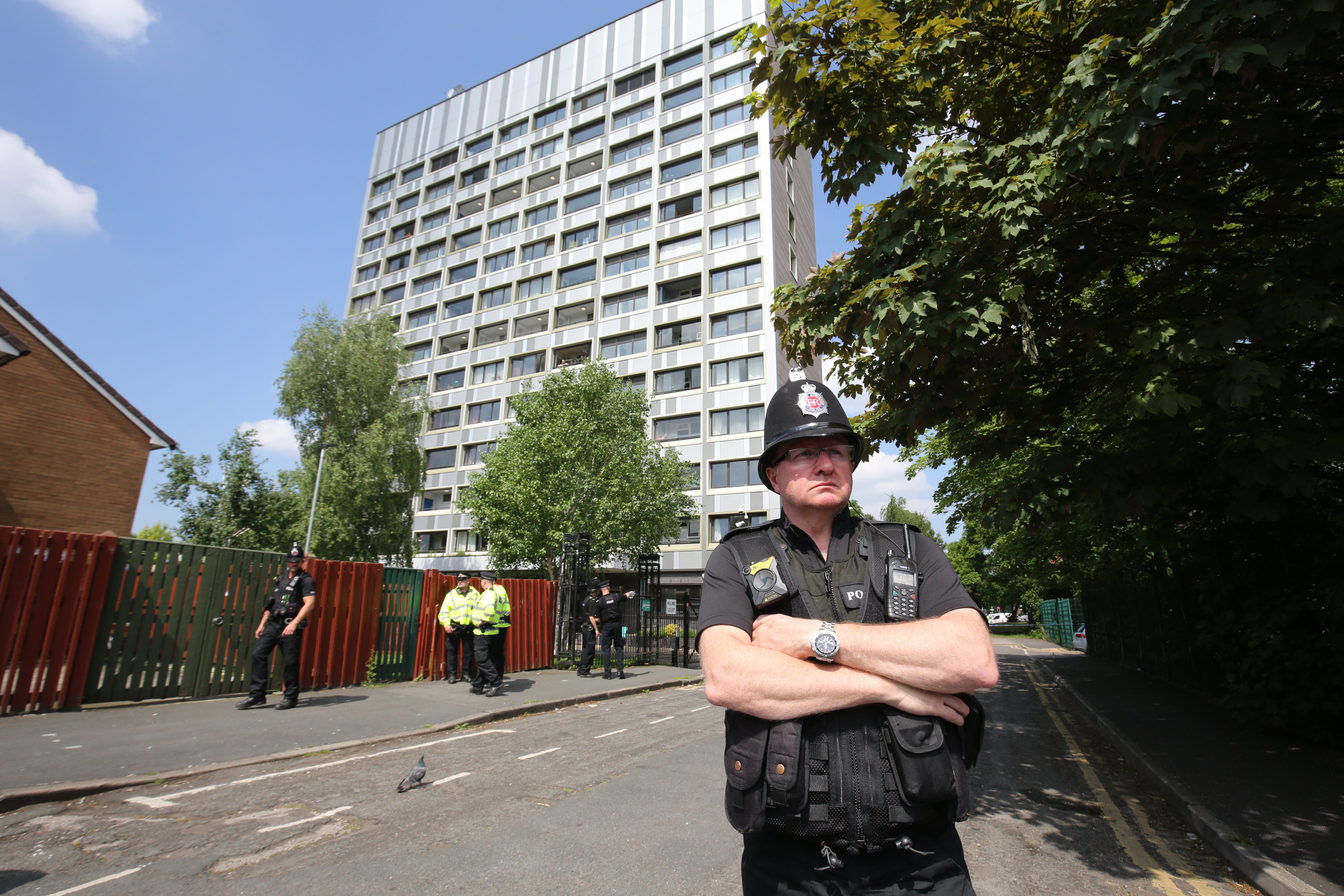 Police seal off Lindy Road, Hulme Manchester as the Manchester attack investigation continues on May 25, 2017 in Manchester, England. (Christopher Furlong—Getty Images)