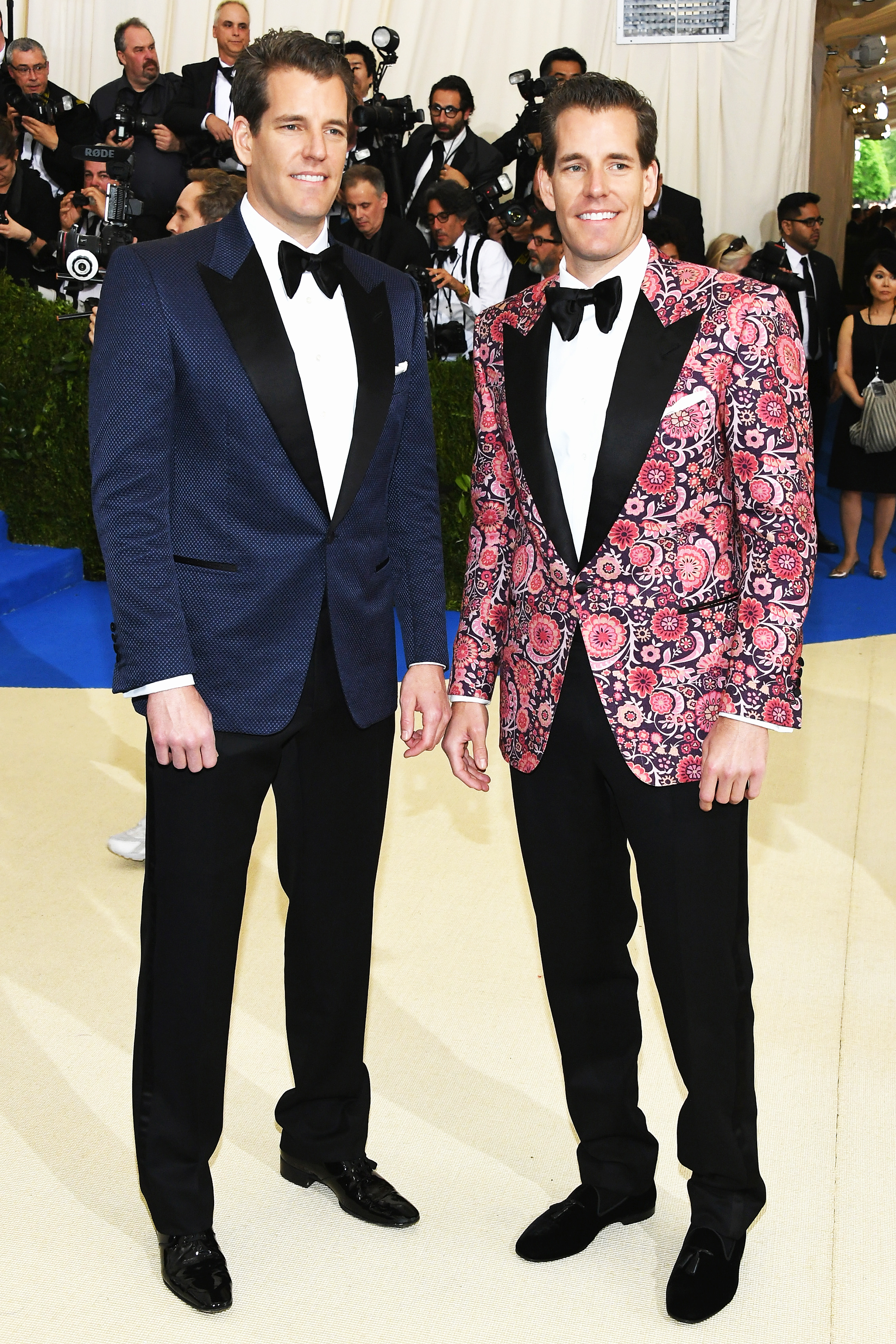 Cameron Winklevoss and Tyler Winklevoss attend The Metropolitan Museum of Art's Costume Institute benefit gala celebrating the opening of the Rei Kawakubo/Comme des Garçons: Art of the In-Between exhibition in New York City, on May 1, 2017.
