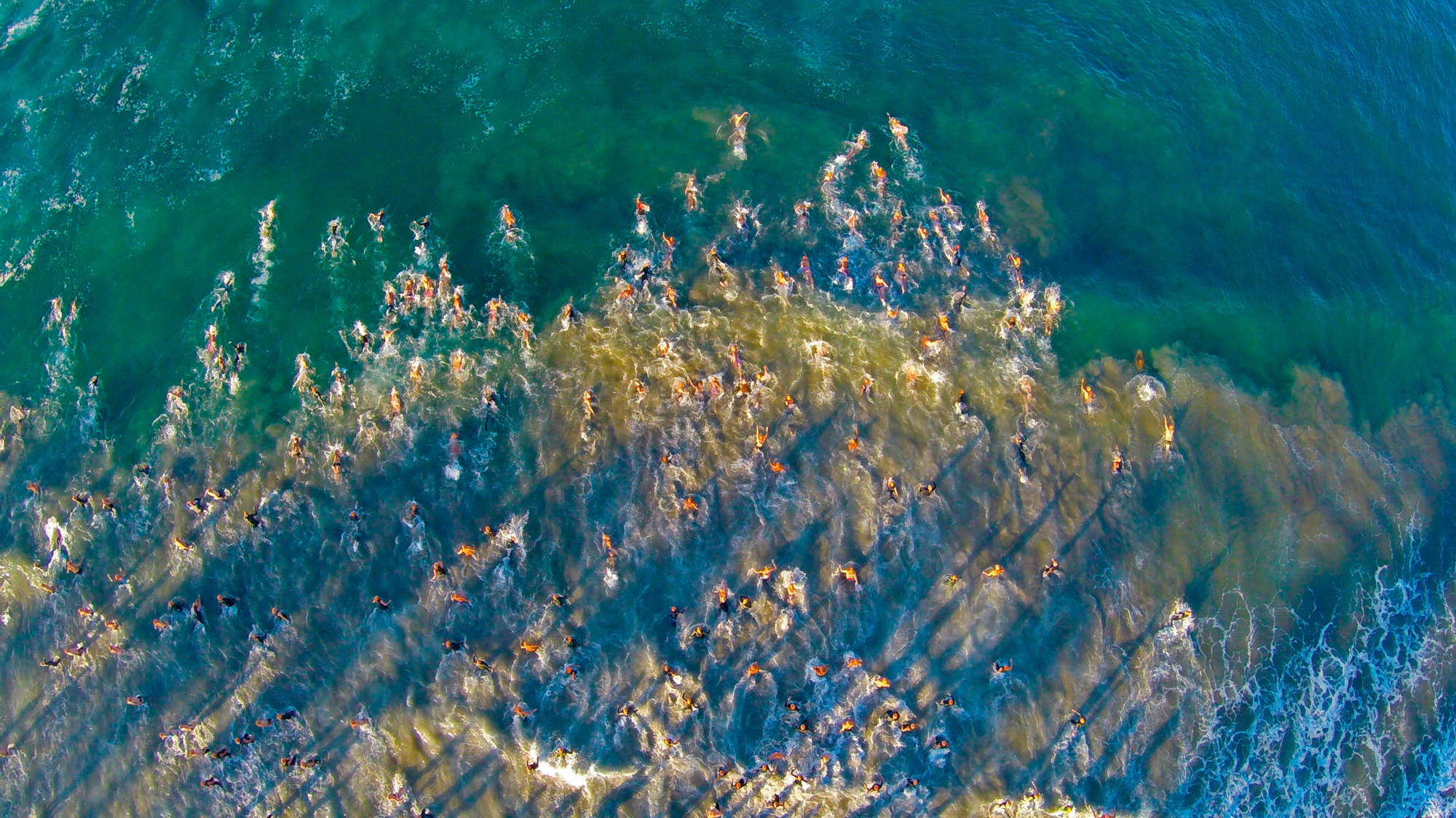Swimmers in Oceanside, New York. Taken from 157 feet.