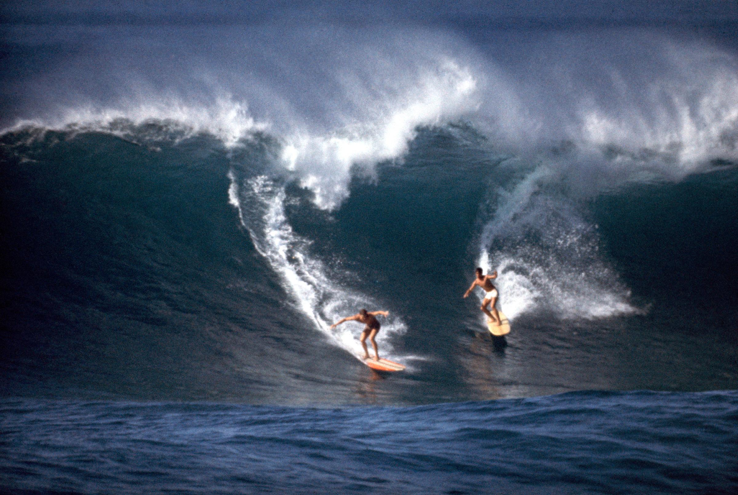 Surfing in Hawaii, 1963.