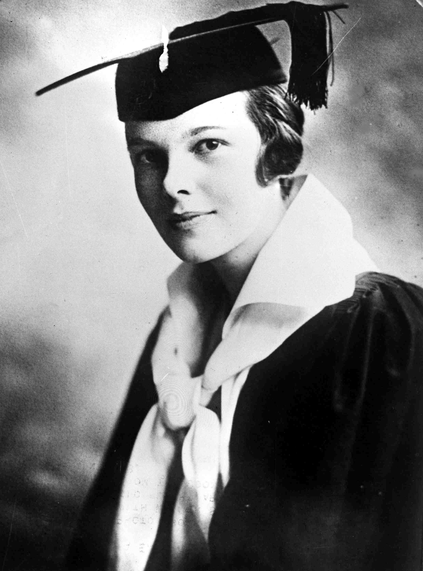 Amelia Earhart when she graduated from Ogontz School in Philadelphia in 1918.