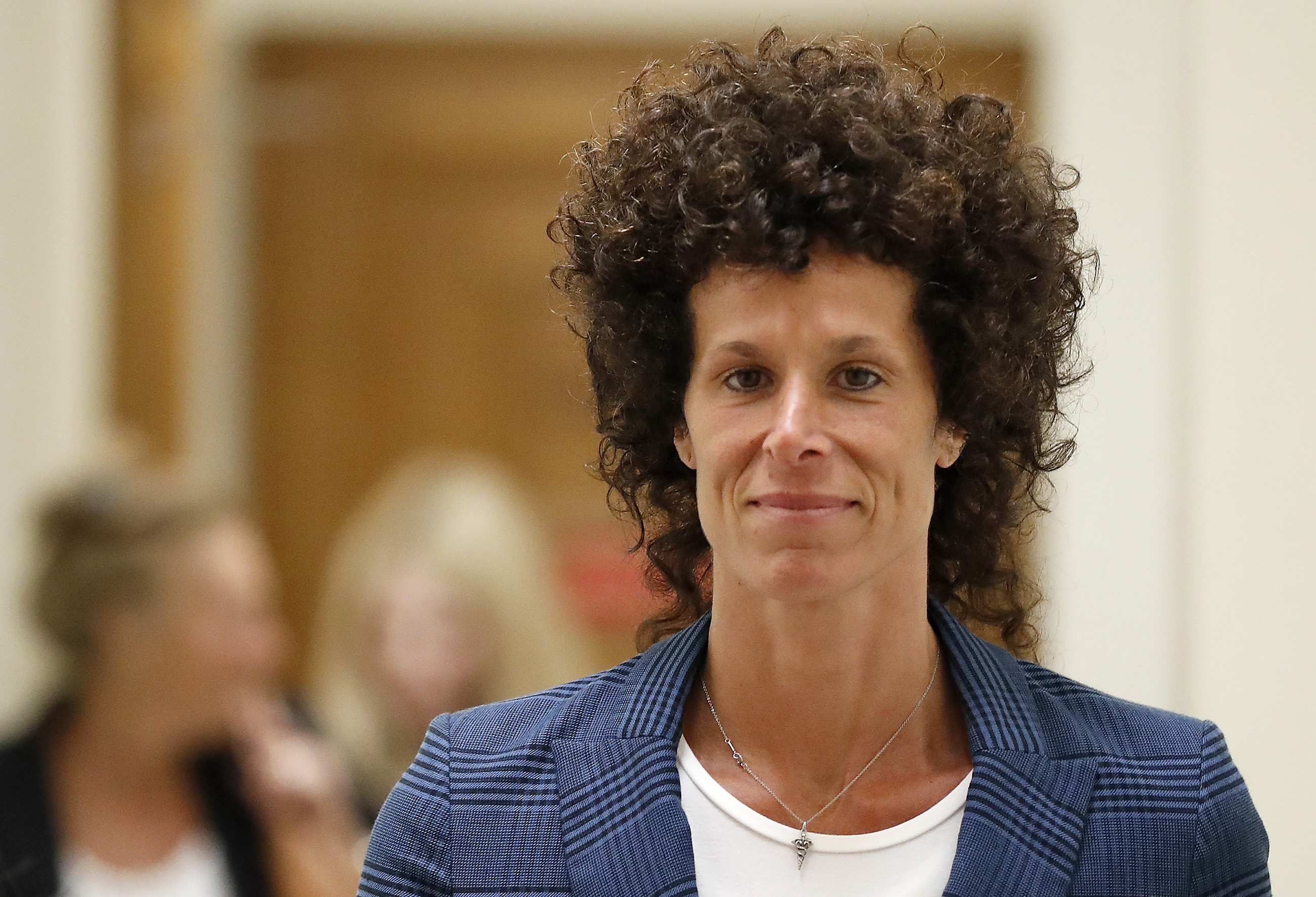 Bill Cosbys accuser Andrea Constand leaves the courtroom after closing arguments in the Cosby trial at the Montgomery County Courthouse in Norristown, Pennsylvania on June 12, 2017. 
                      Cosby's lawyers called just one witness and wrapped their defense of the disgraced US comedian in minutes Monday as the former megastar declined to take the stand at his Pennsylvania sexual assault trial. / AFP PHOTO / POOL / David MAIALETTI        (Photo credit should read DAVID MAIALETTI/AFP/Getty Images) (AFP&mdash;AFP/Getty Images)