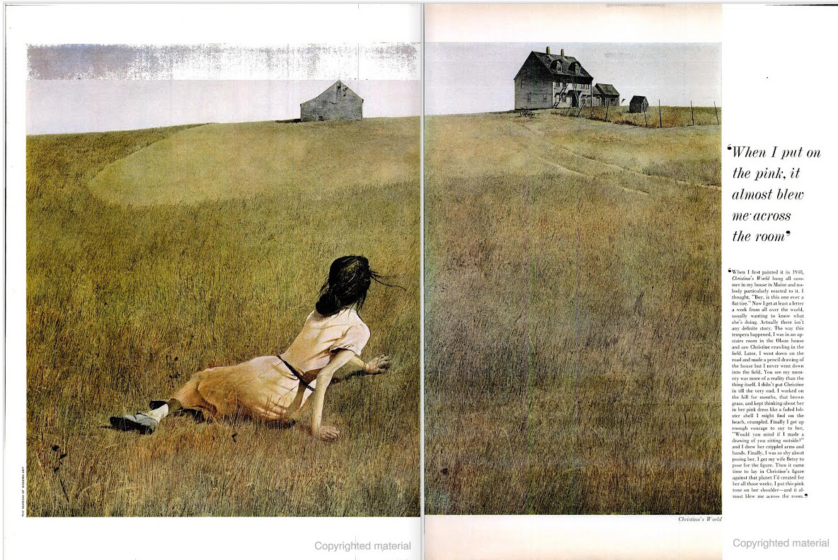 Christina's World by Andrew Wyeth featured in the May 14, 1965 issue of LIFE magazine.