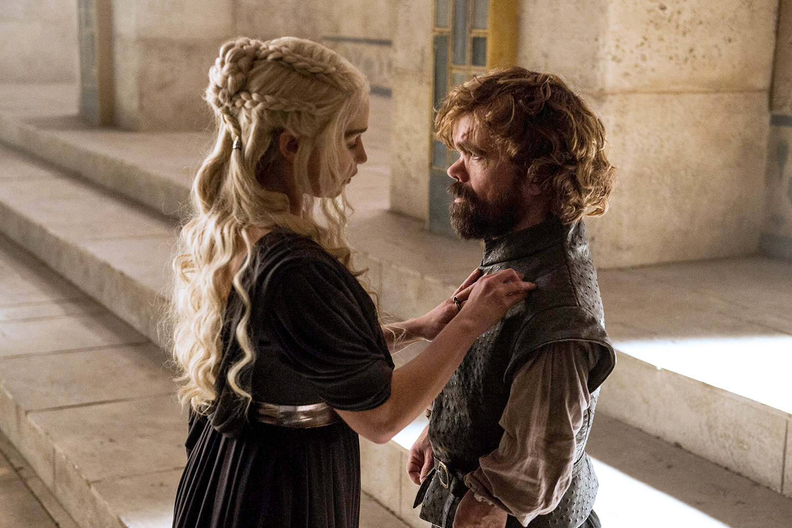 Emilia Clarke and Peter Dinklage in season 6 of 'Game of Thrones.' (HBO)