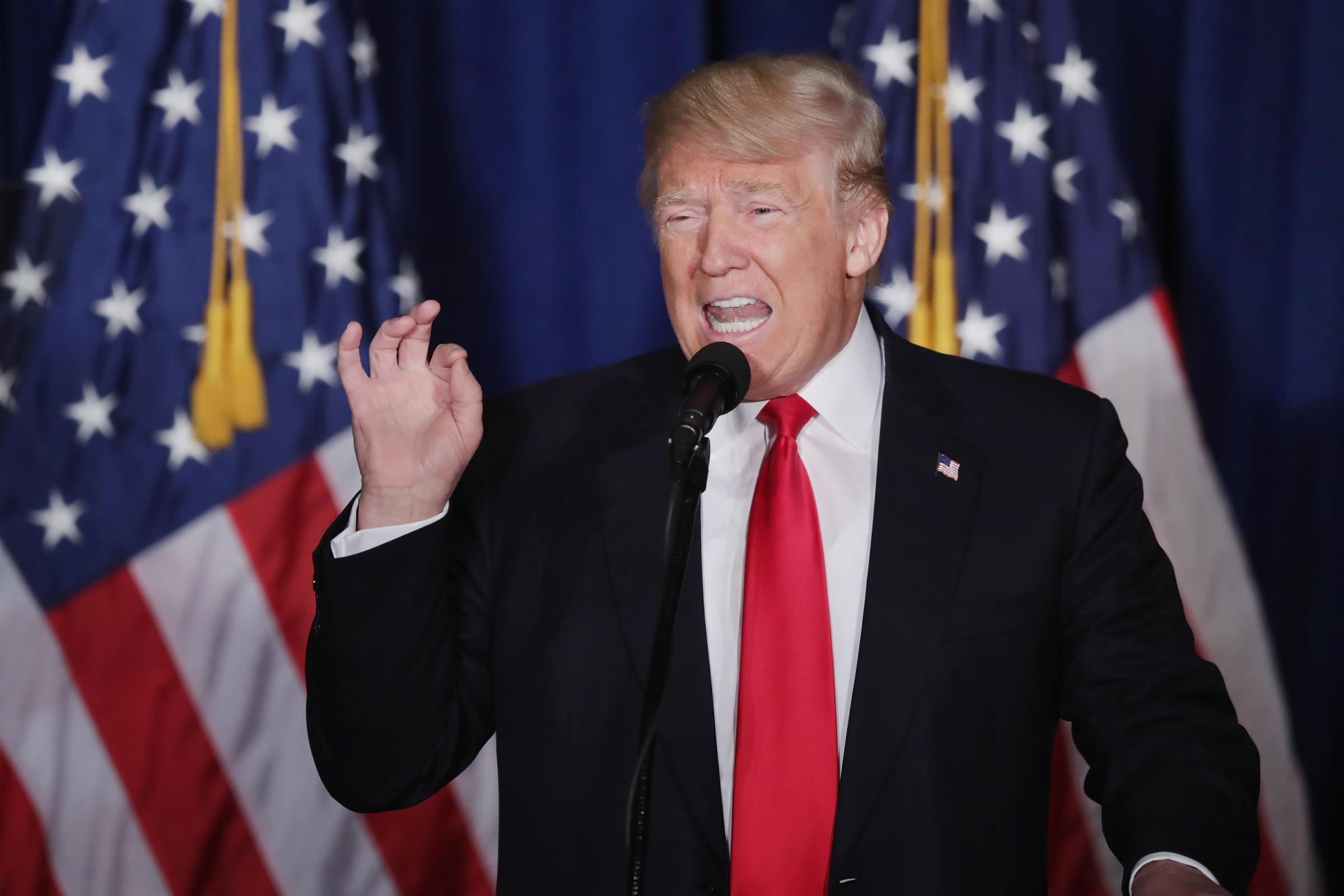 GOP Republican Presidential Candidate Donald Trump Gives Foreign Policy Address In DC