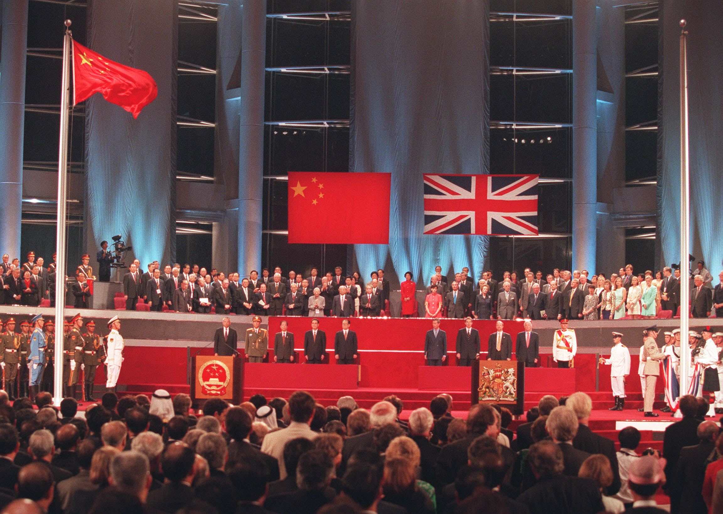 A general view of the handover ceremony