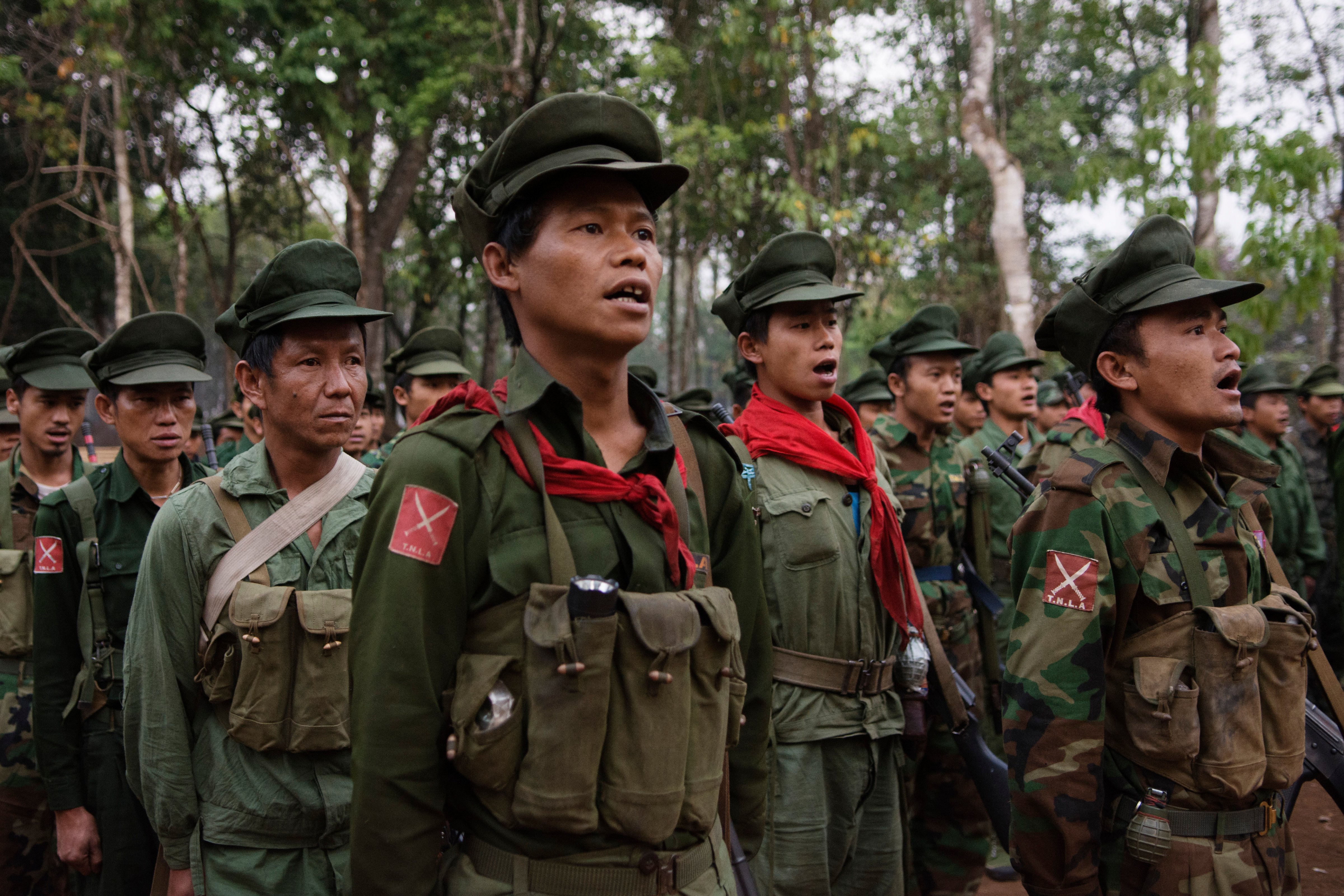 TNLA in a military camp in Shan State, Myanmar in 2014. (Thierry Falise—LightRocket/Getty Images)