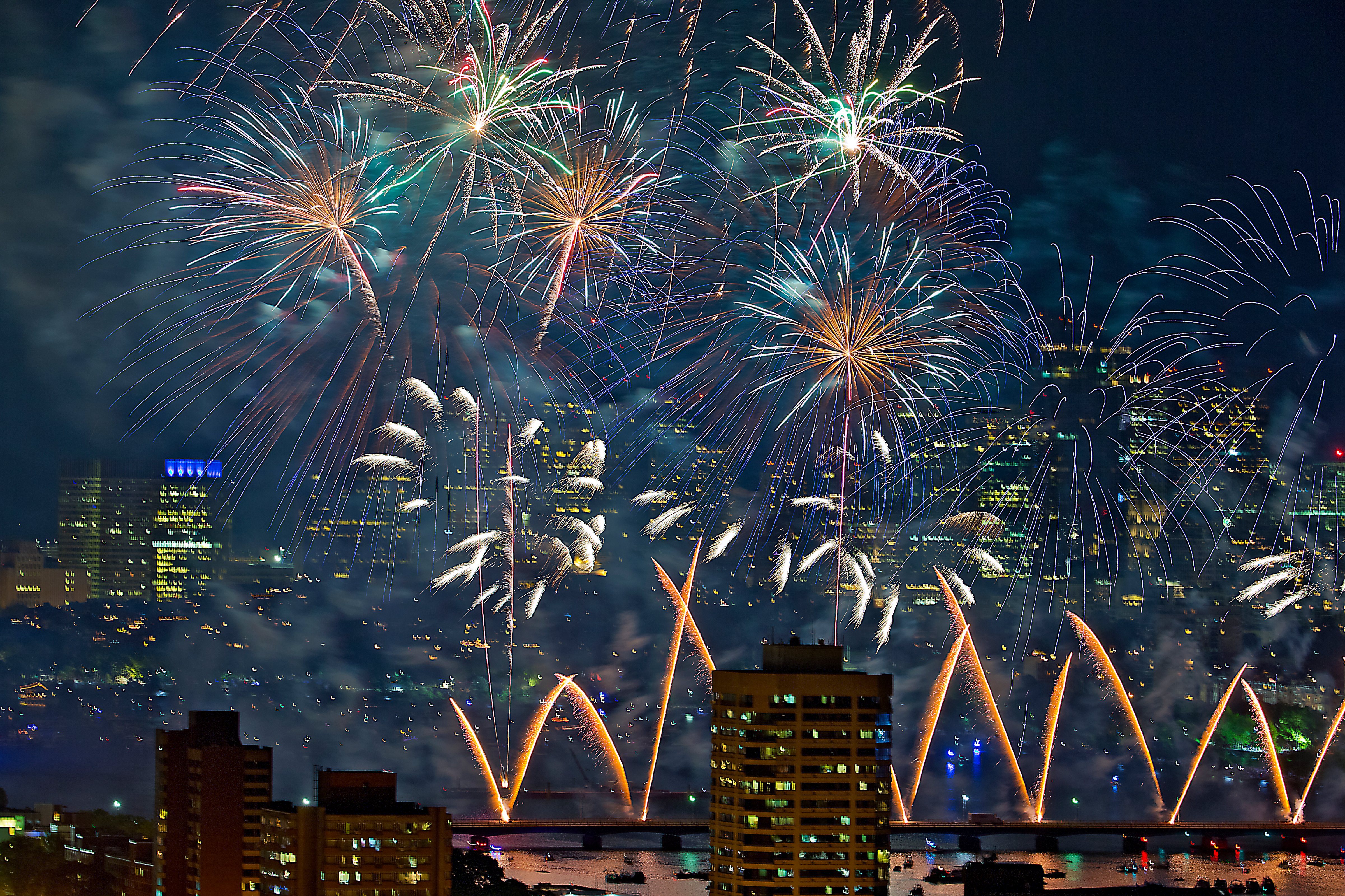 Fireworks in Boston on July 4, 2016. (Boston Globe—Getty Images)