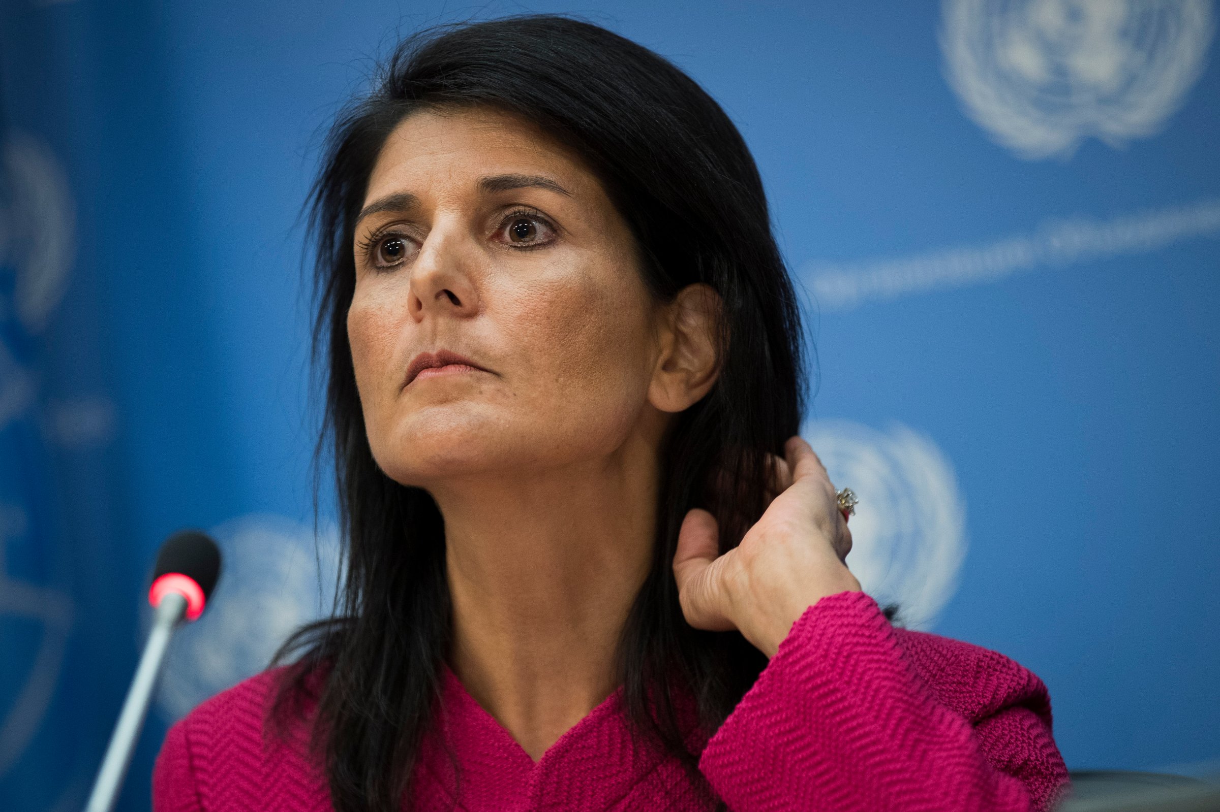 US Ambassador To The UN Nikki Haley Holds News Conference At The United Nations