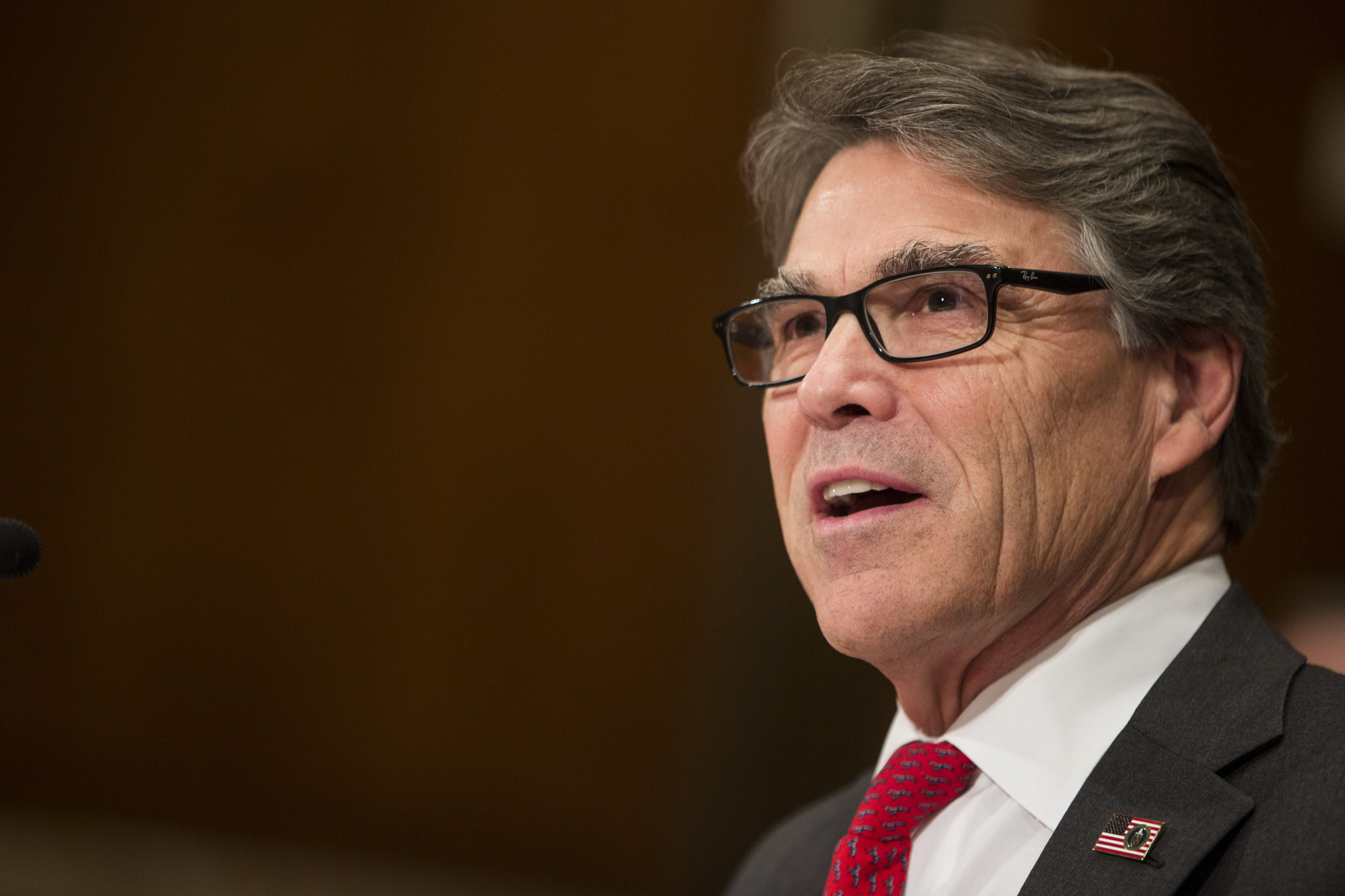 Rick Perry, U.S. secretary of energy, speaks during a Senate Appropriations Subcommittee hearing in Washington, D.C., U.S., on Wednesday, June 21, 2017. (Bloomberg&mdash;Bloomberg via Getty Images)