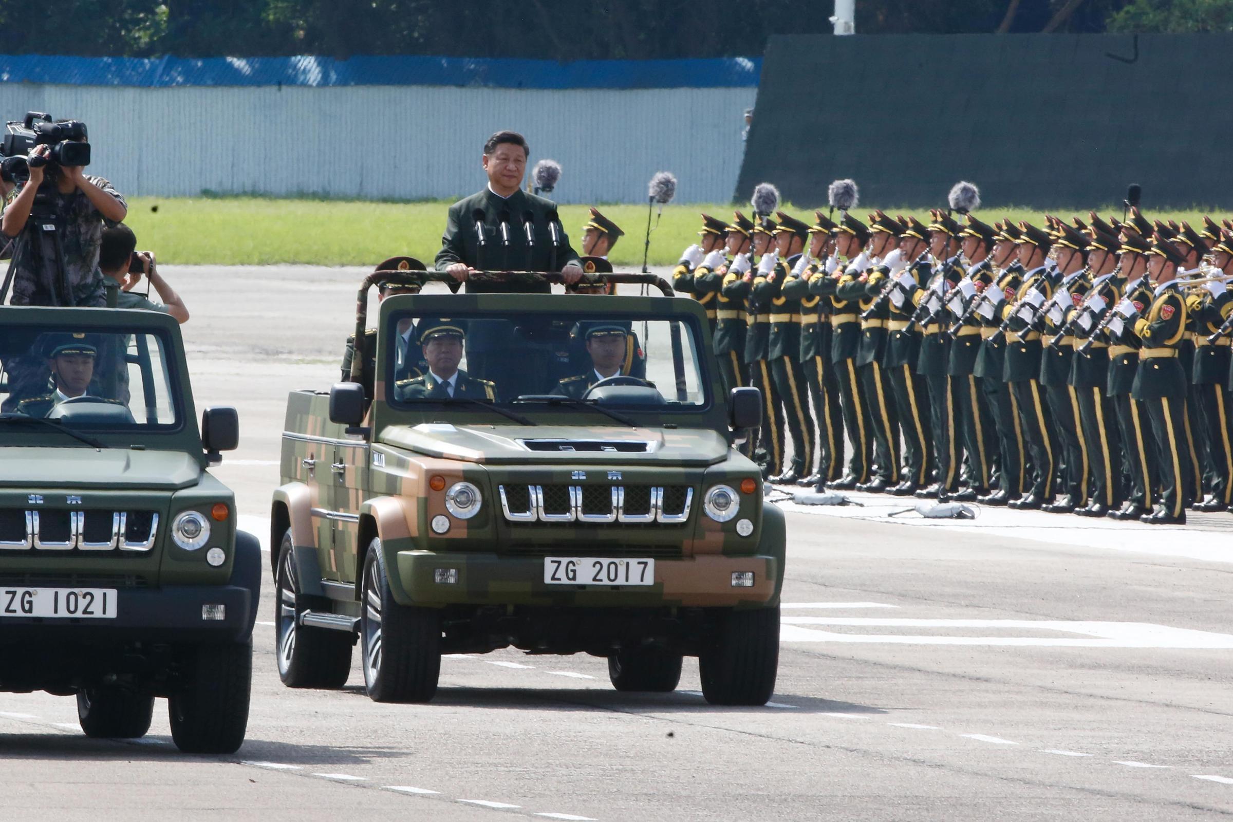 Chinese President Xi Jinping Visits of the People's Liberation Army's Hong Kong Garrison
