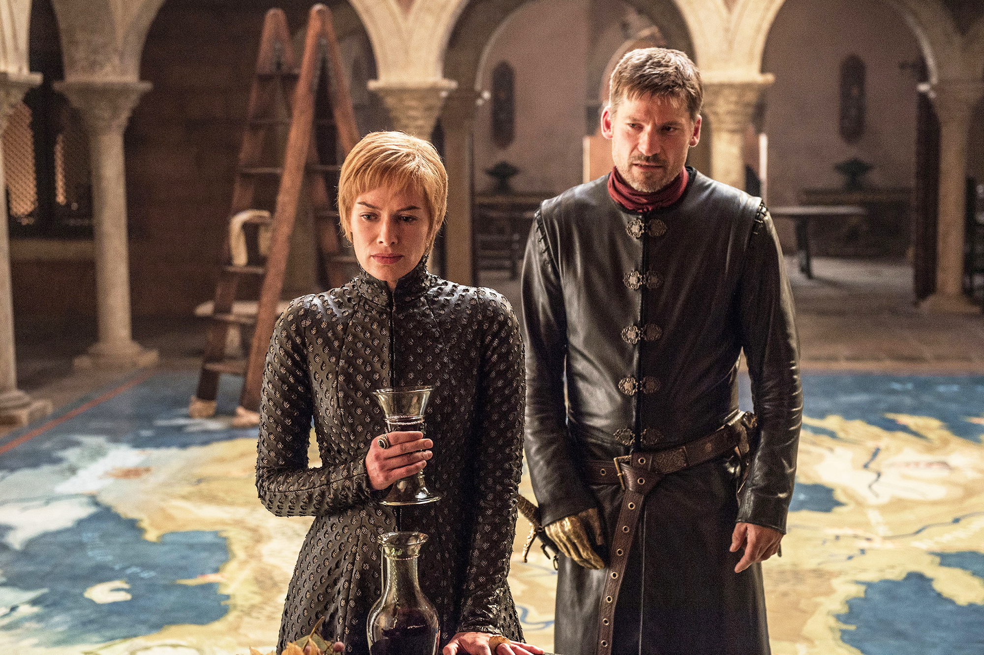 Lena Headey and Nikolaj Coster-Waldau in season 7 of 'Game of Thrones.' (Helen Sloan—HBO)