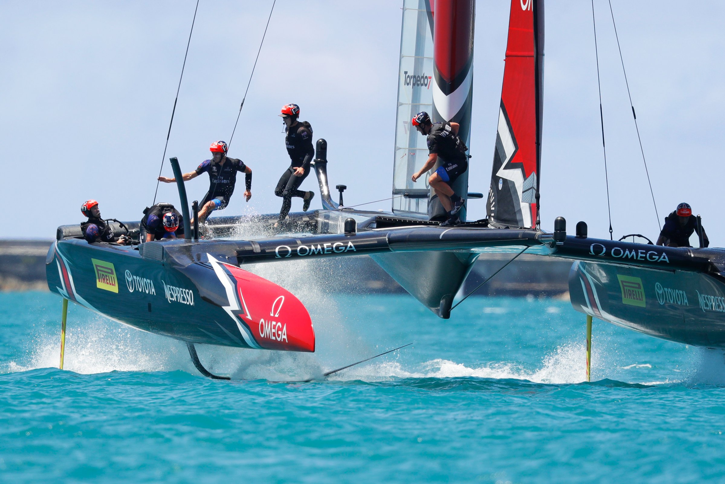 Emirates Team New Zealand, above, competes at the America’s Cup in Bermuda on June 25. New Zealand won its first Cup since 2000
