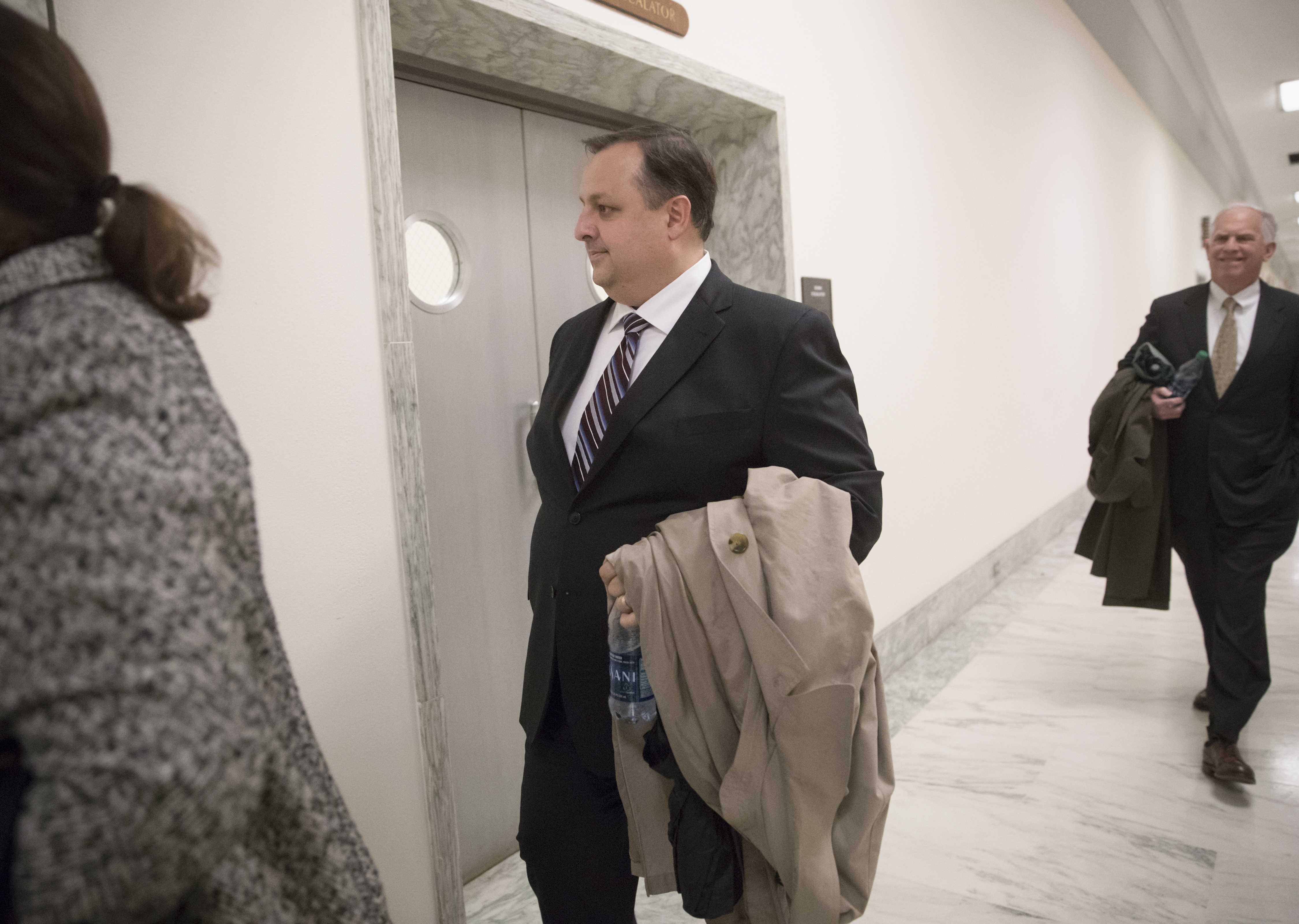 In this Jan. 23, 2017 file photo, Walter M. Shaub Jr., director of the U.S. Office of Government Ethics walks on Capitol Hill in Washington. Donald Trump’s attorneys originally wanted him to submit an updated financial disclosure without certifying the information as true, according to correspondence with the Office of Government Ethics. (J. Scott Applewhite—AP)