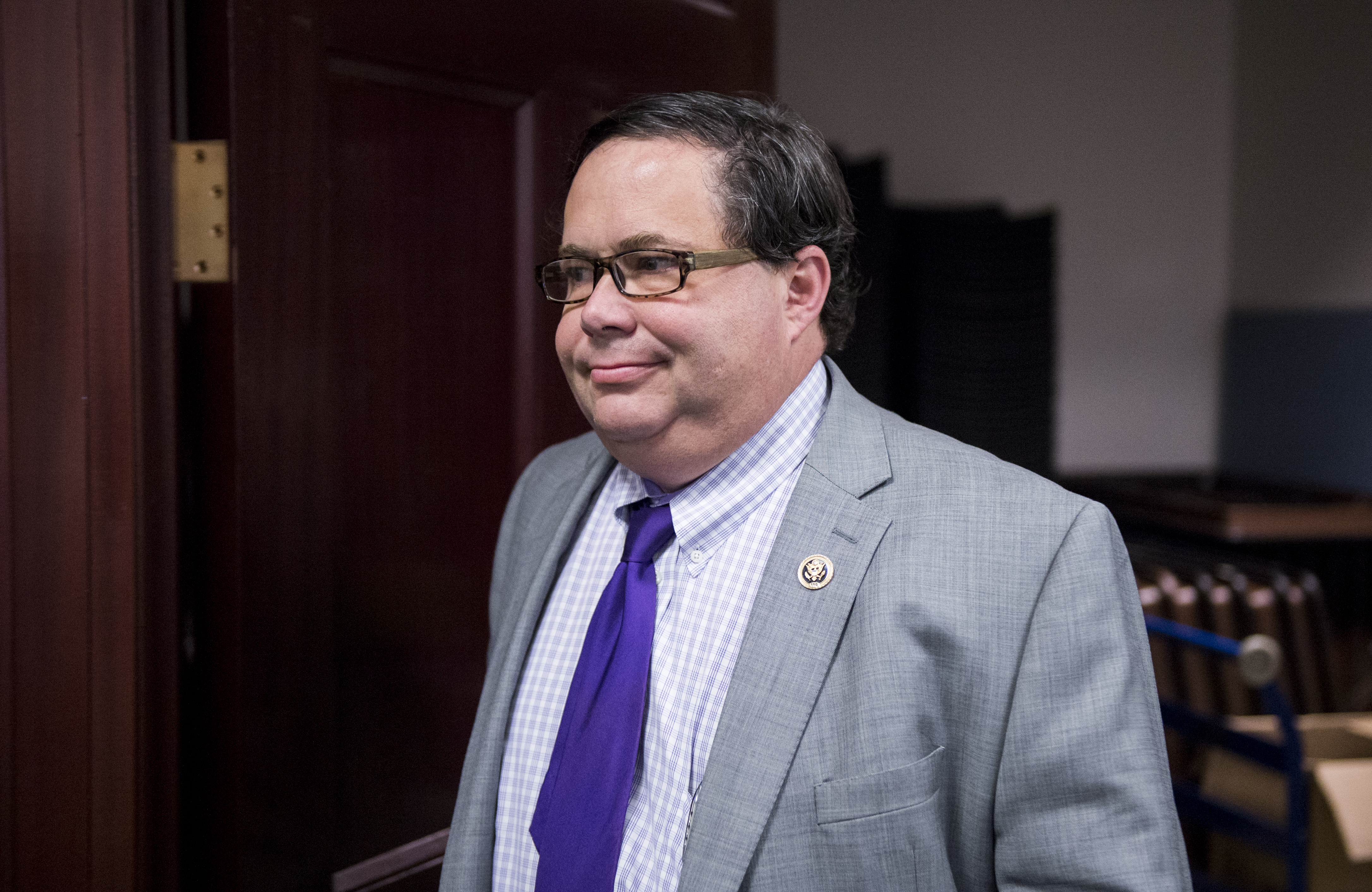 Rep. Blake Farenthold, R-Texas, leaves the House Republican Conference meeting in the basement of the U.S. Capitol on Tuesday, Sept. 29, 2015. (Bill Clark—CQ-Roll Call,Inc./Getty Images)