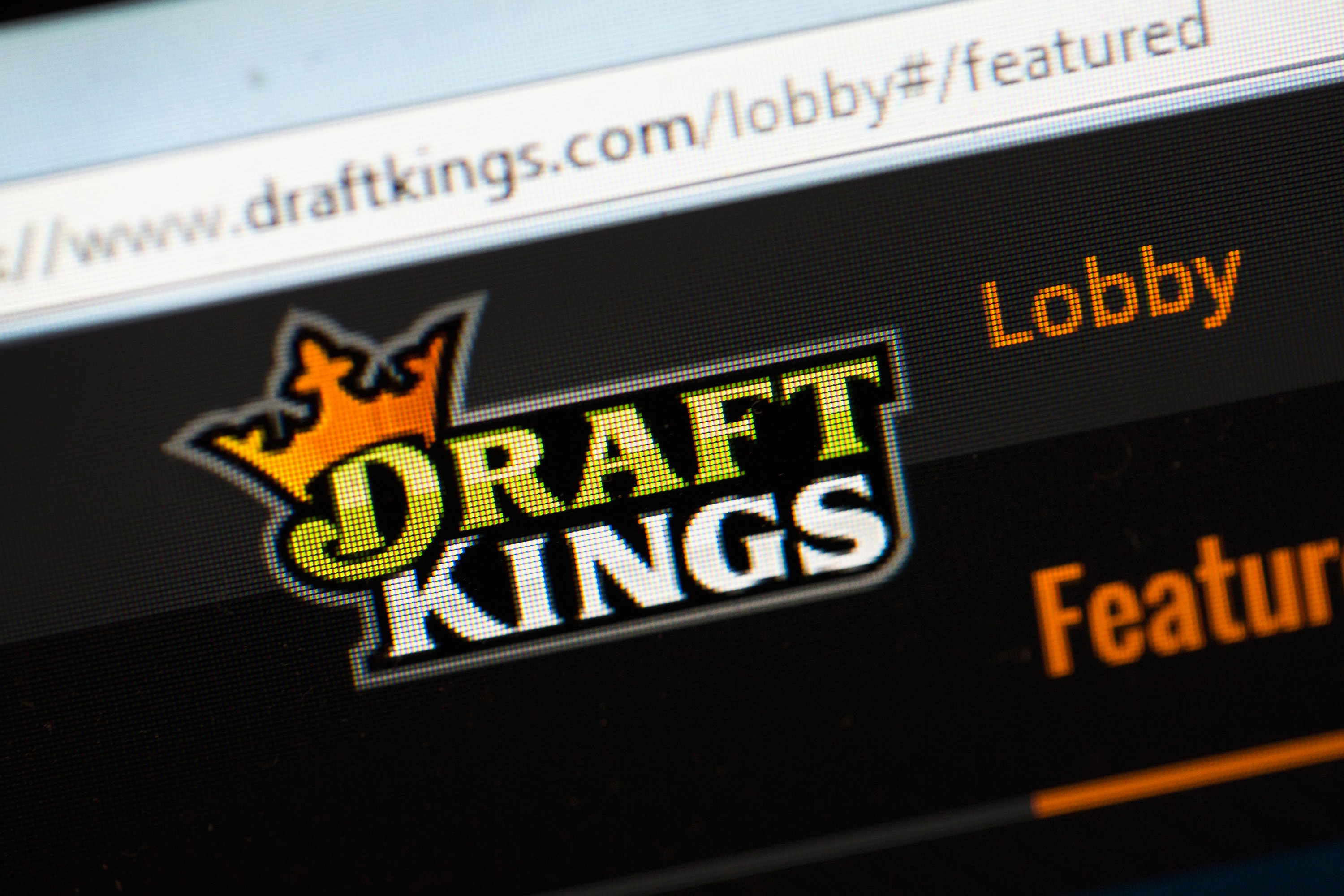 The fantasy sports website DraftKings is shown on Oct. 16, 2015 in Chicago. (Scott Olson—Getty Images)