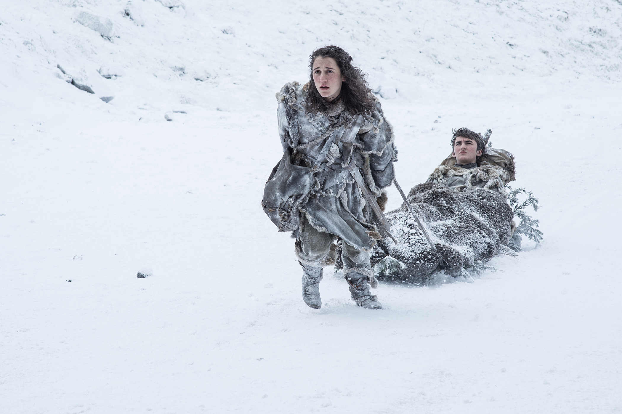 Ellie Kendrick and Isaac Hempstead Wright in <i>Game of Thrones</i> (Helen Sloan—HBO)