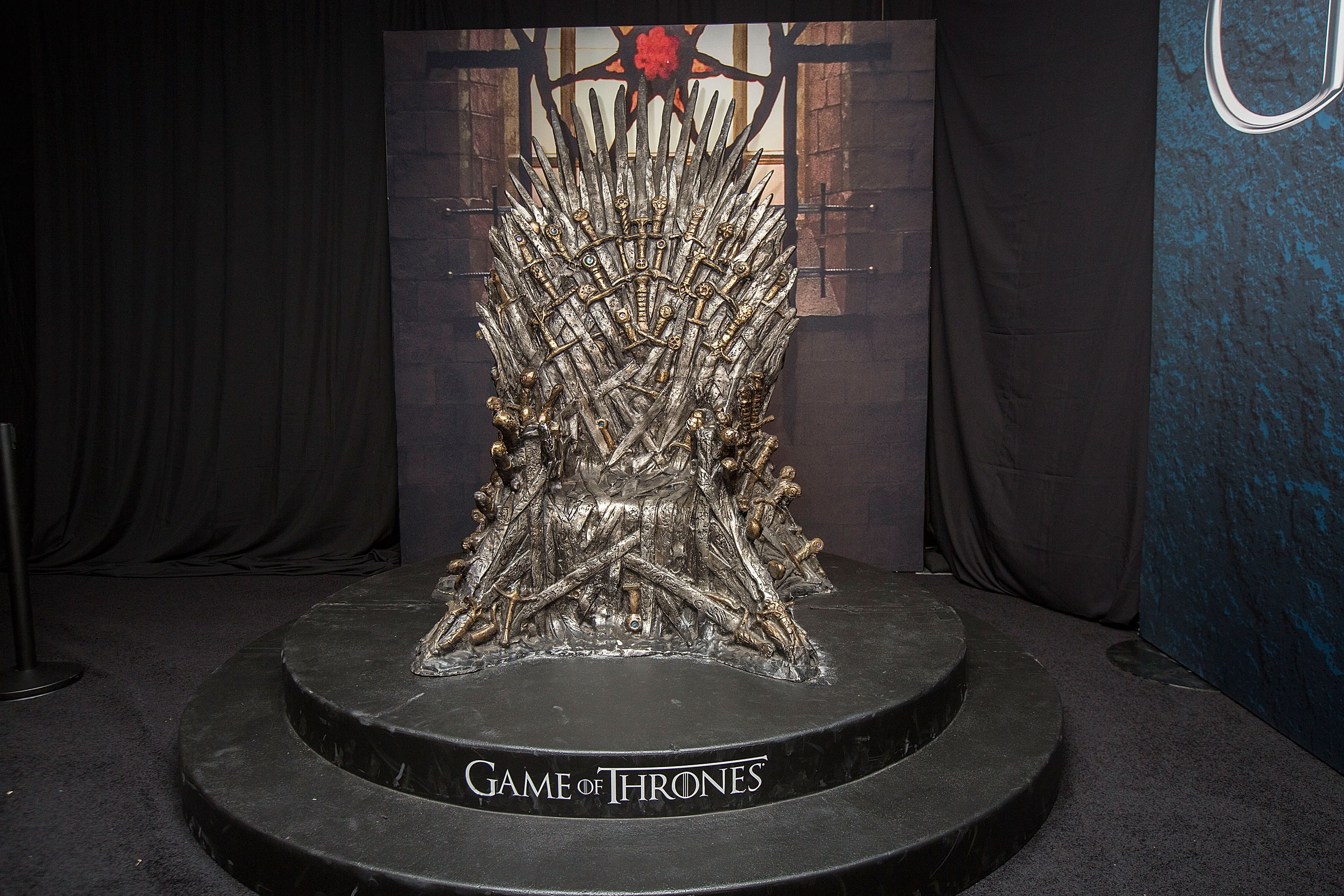 The Iron Throne display at the Hall of Faces presented by the HBO hit series "Game of Thrones" at Comic-Con International - Day 3 on July 22, 2016 in San Diego, California. (Daniel Knighton&mdash;FilmMagic/Getty Images)