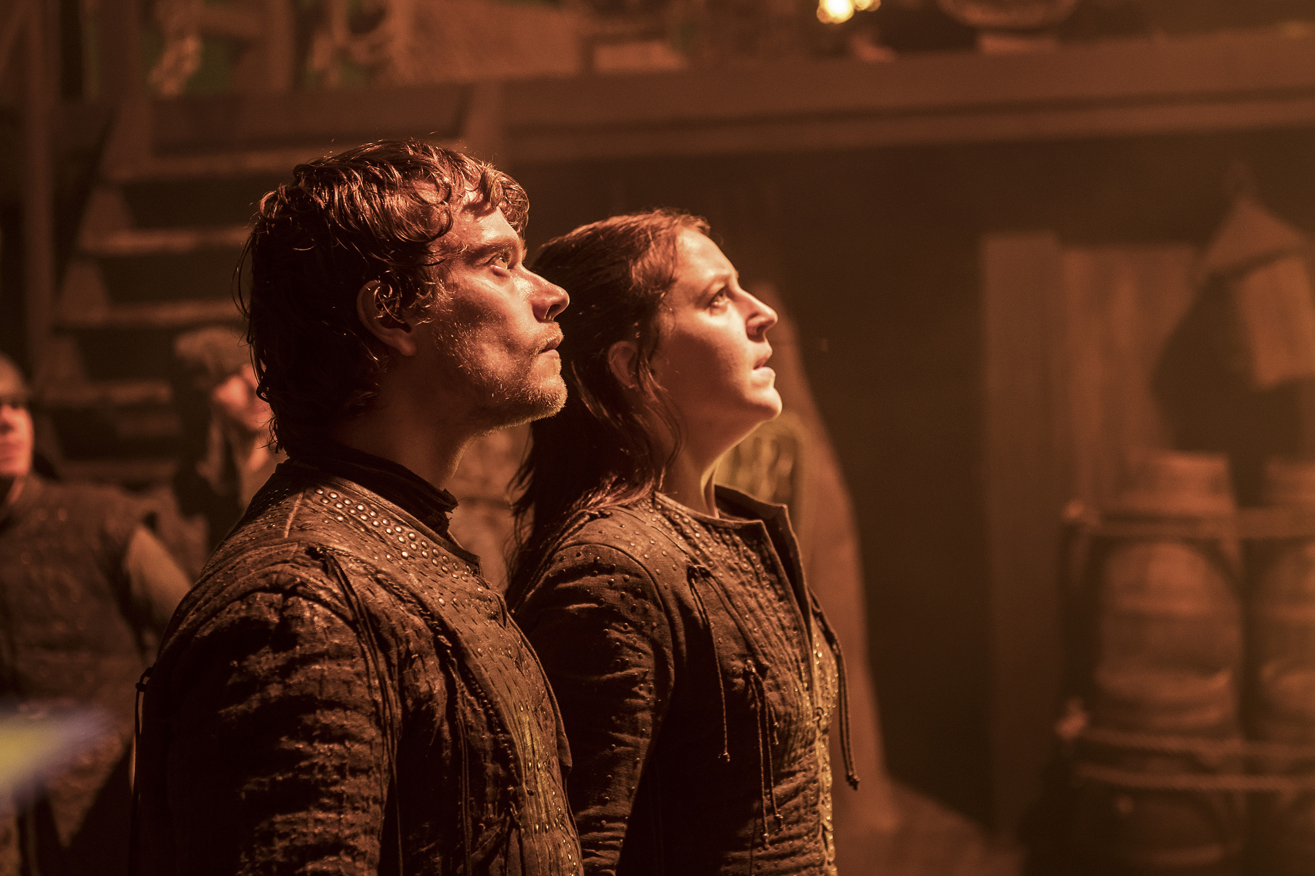 Alfie Allen and Gemma Whelan in <em>Game of Thrones</em> (Helen Sloan—HBO)