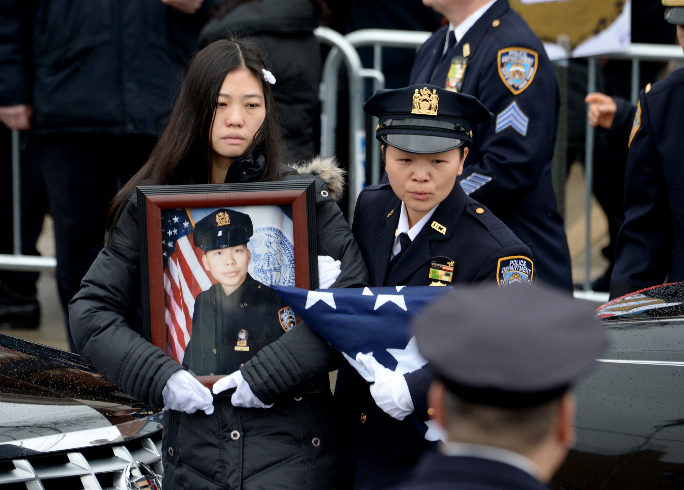 Funeral Held For Second Police Officer Killed In Brooklyn