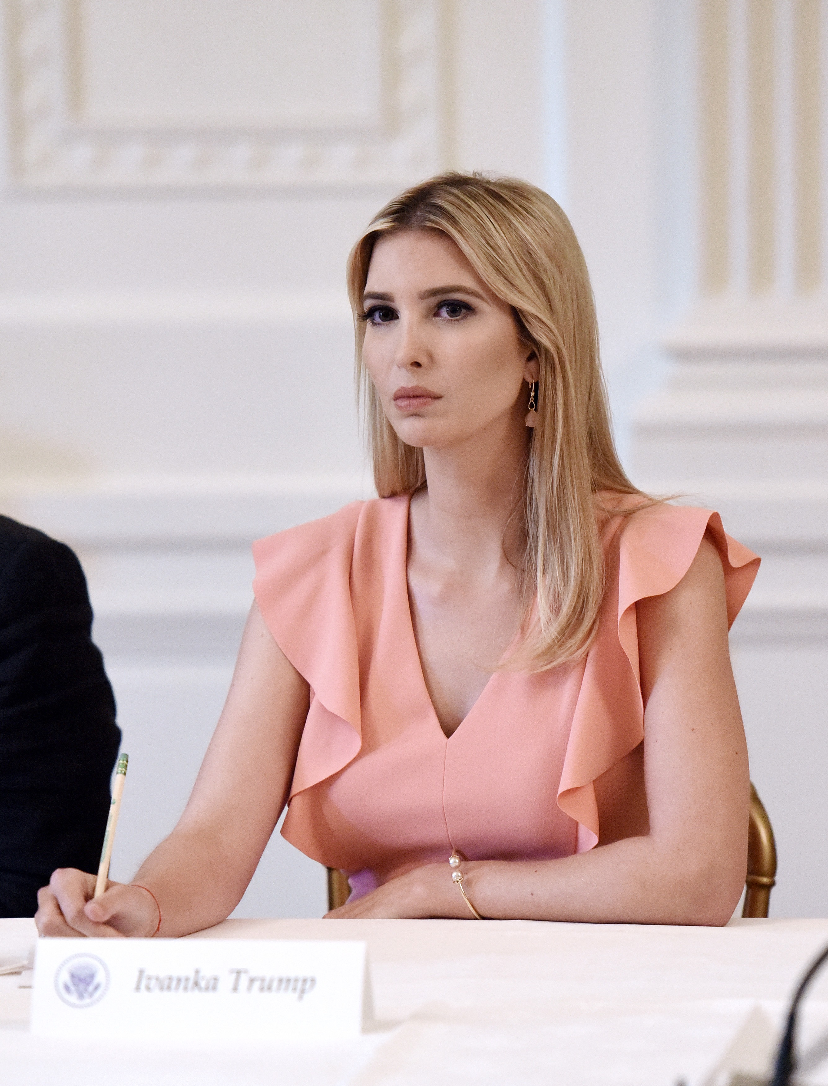 WASHINGTON, DC - JUNE 22: (AFP OUT) Ivanka Trump participates during  the American Leadership in Emerging Technology Event in the East Room of the White House June 22, 2017 in Washington, DC. (Photo by Olivier Douliery-Pool/Getty Images)