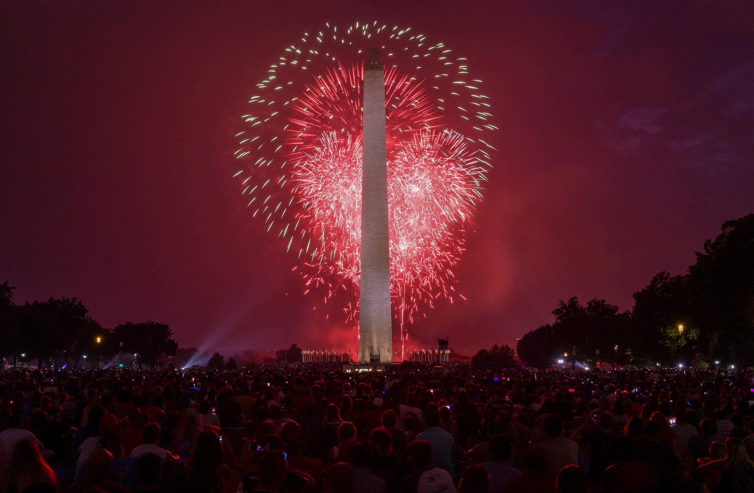 Fireworks in Washington, DC on the National Mall