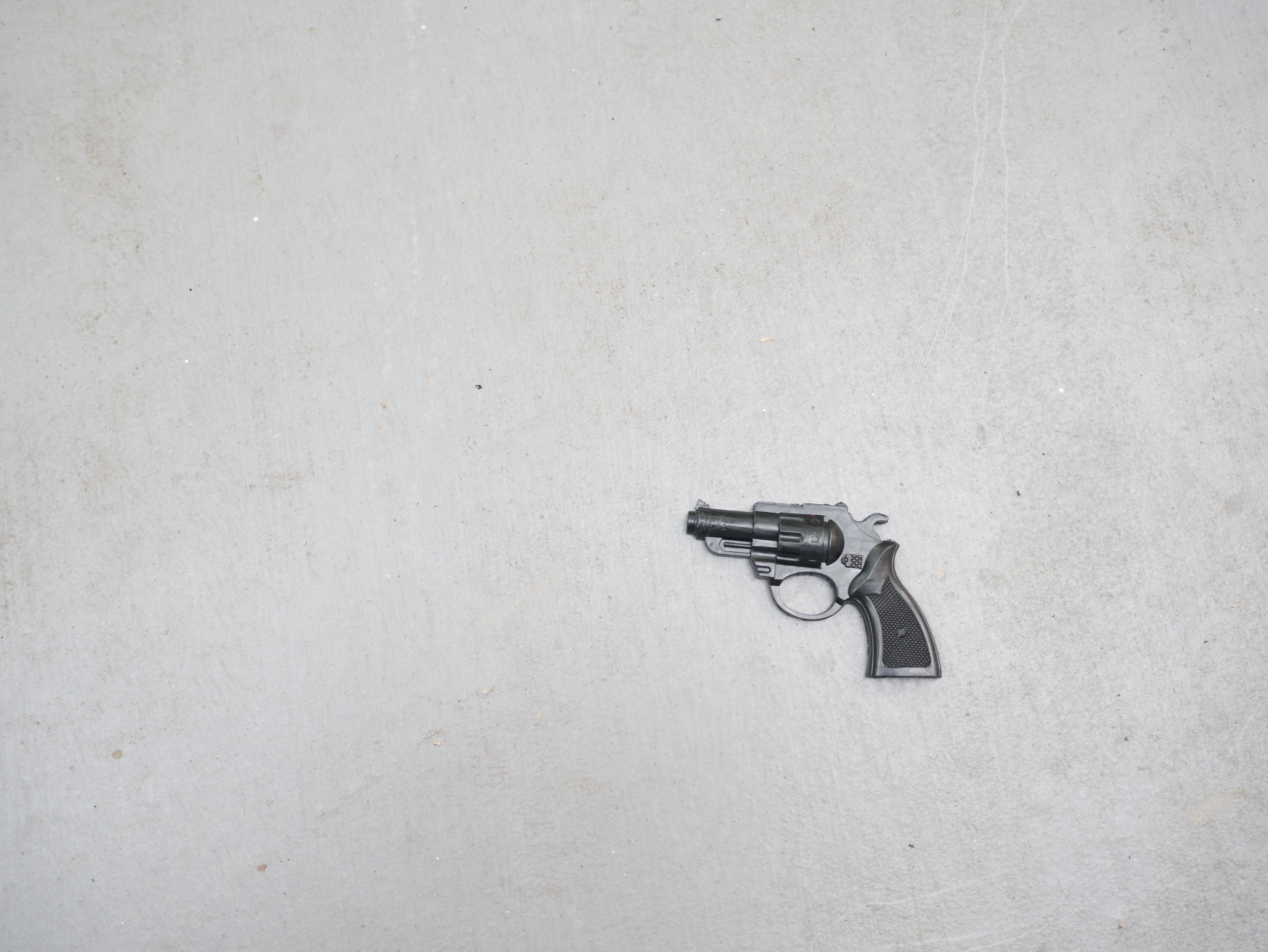 Close-Up Of Handgun With White Background