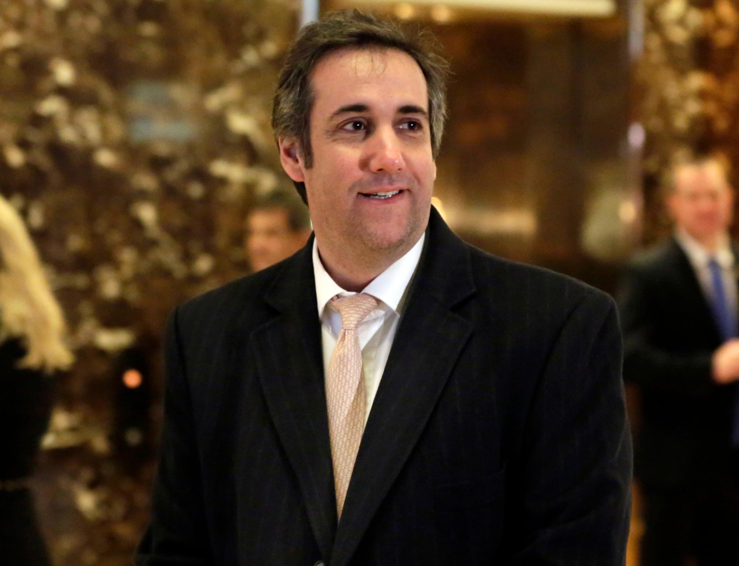 Michael Cohen, an attorney for Donald Trump, arrives in Trump Tower in New York on Dec. 16, 2016.
