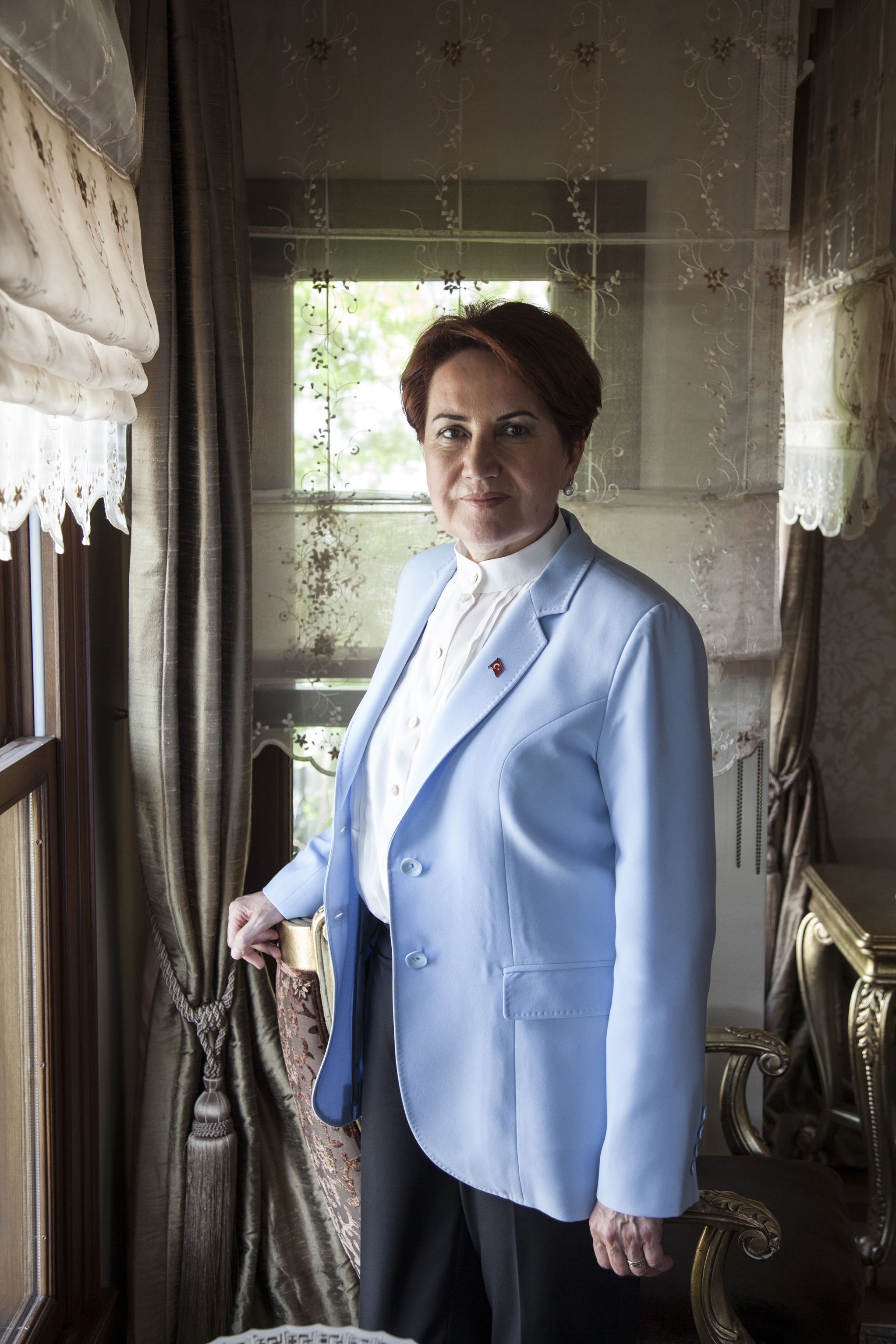 Turkish politician Meral Akşener at her home in Istanbul in May 2017.