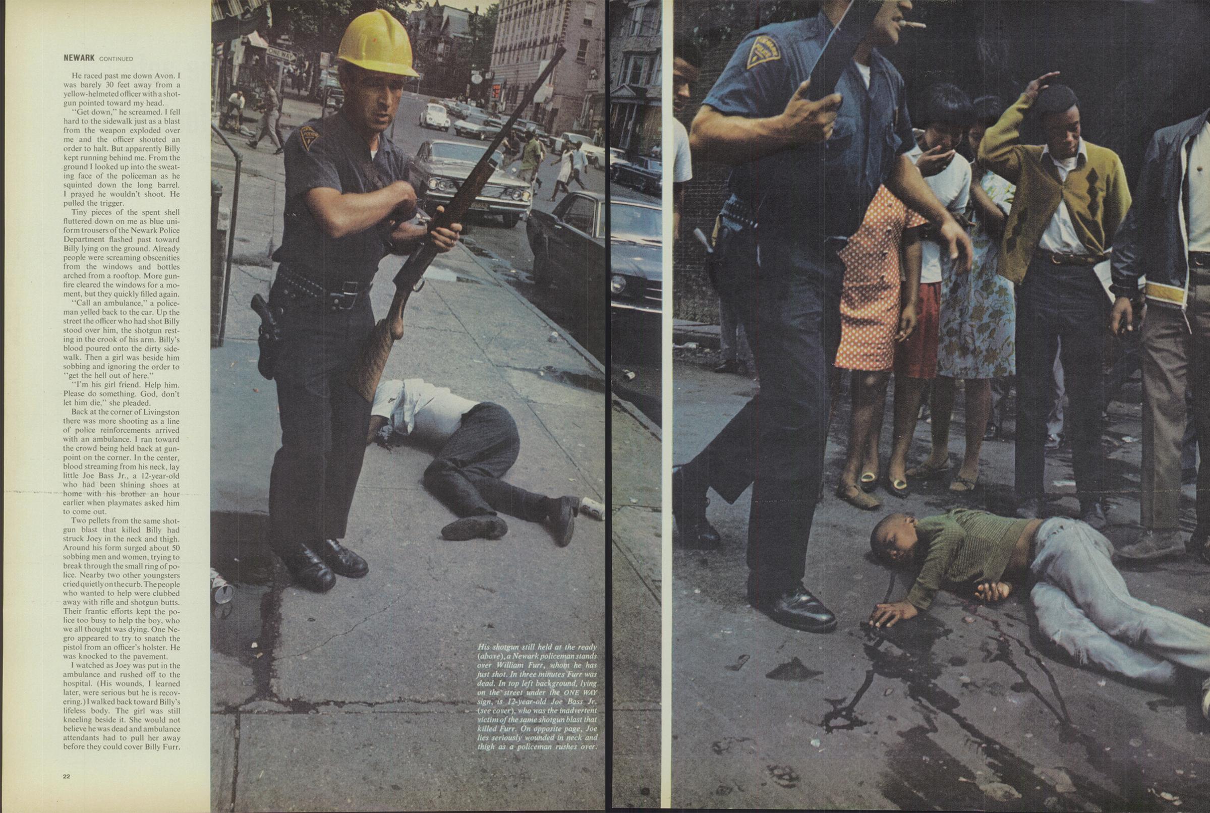 LIFE coverage of the Newark riots from the July 28, 1967 issue. Photos by Bud Lee.