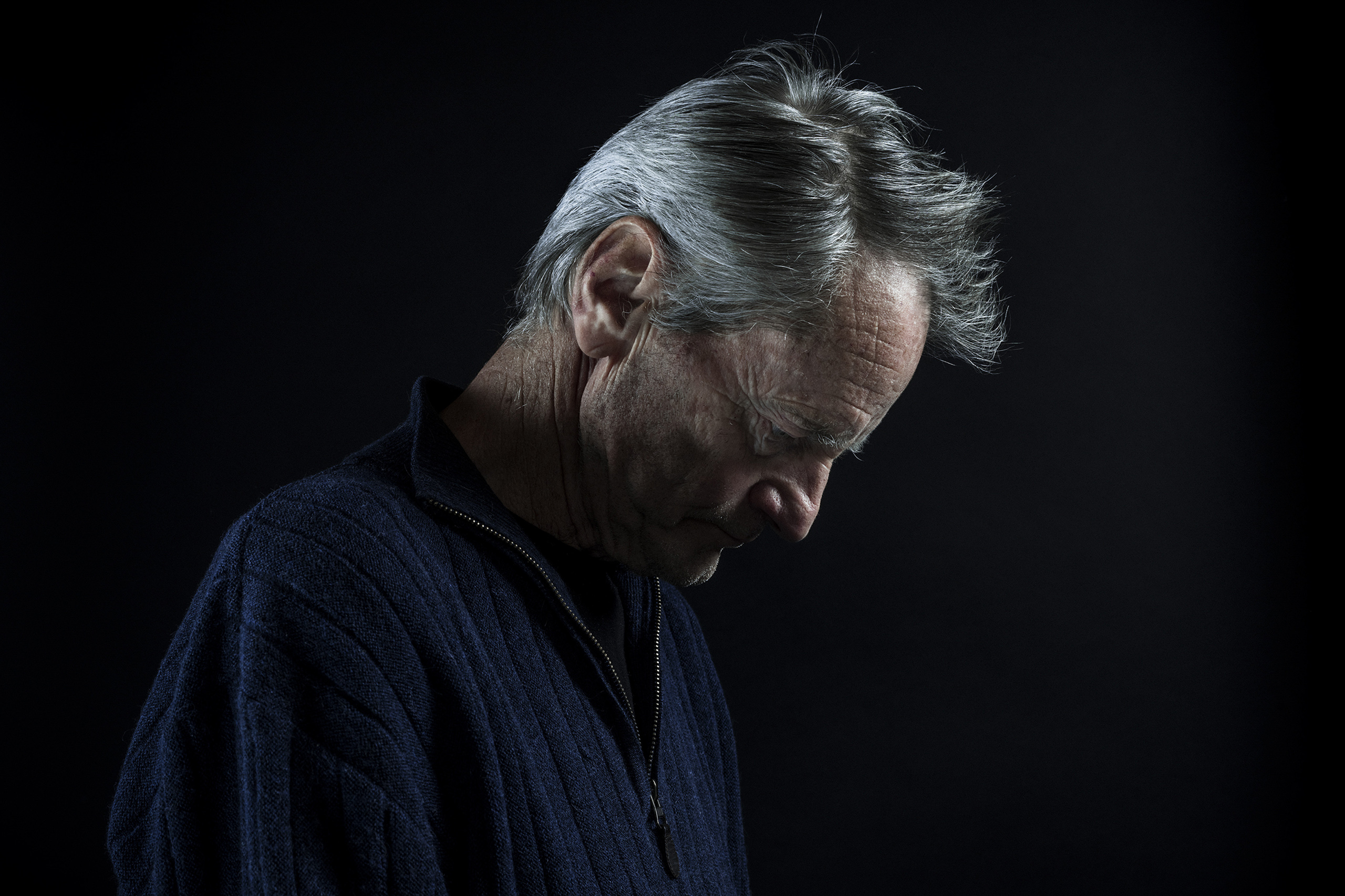 Playwright and actor Sam Shepard on a day of rehearsal for his play "Buried Child," which won the Pulitzer Prize in 1979, at a studio in New York, Jan. 22, 2016. (Chad Batka—The New York Times/Redux)