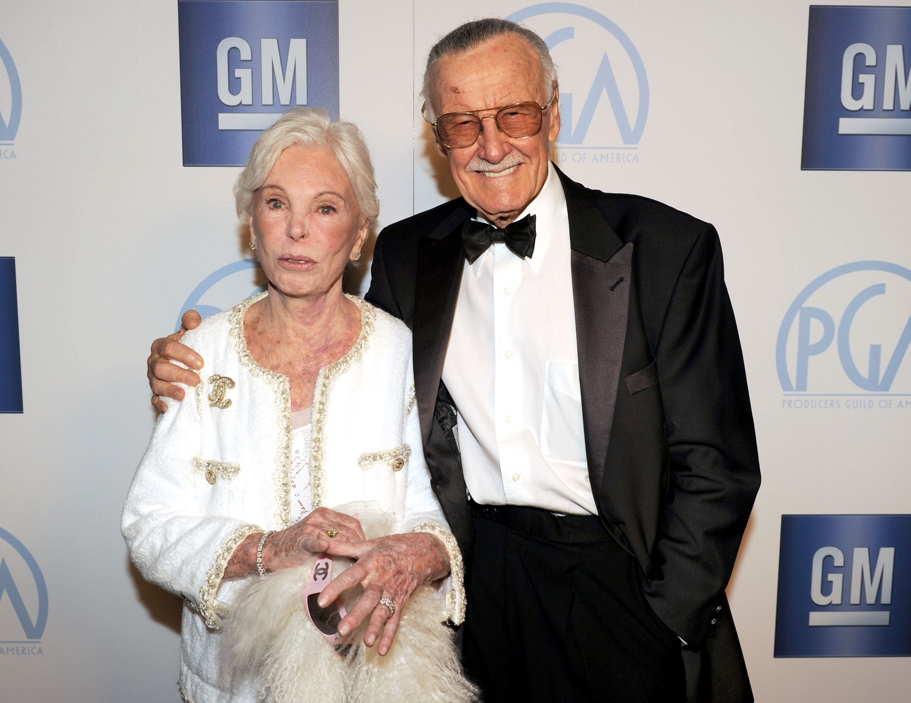 Comic book artist Stan Lee (R) and Joan B. Lee attend the 23rd annual Producers Guild Awards at The Beverly Hilton hotel on Jan. 21, 2012 in Beverly Hills, California. (Kevin Winter—Getty Images for PGA)
