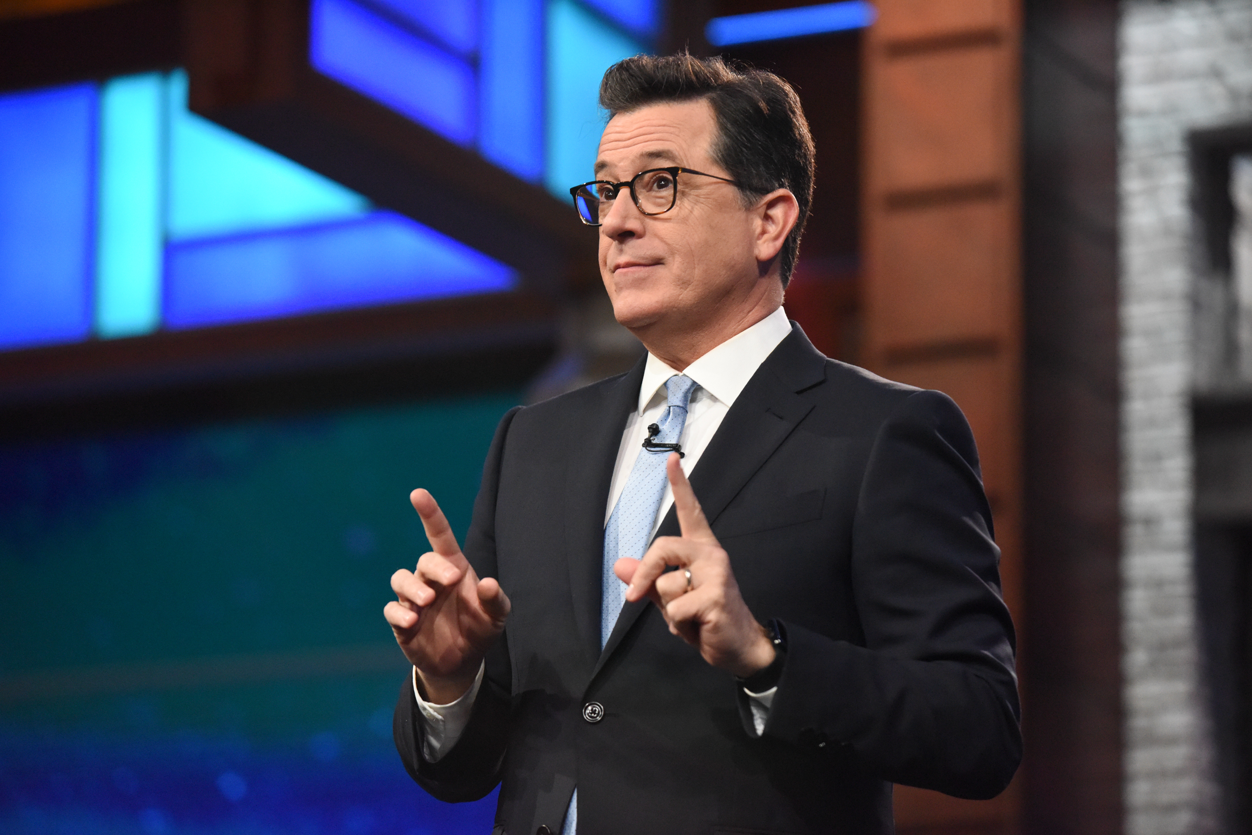 The Late Show with Stephen Colbert during the June 8, 2017 show. (Scott Kowalchyk—CBS/Getty Images)