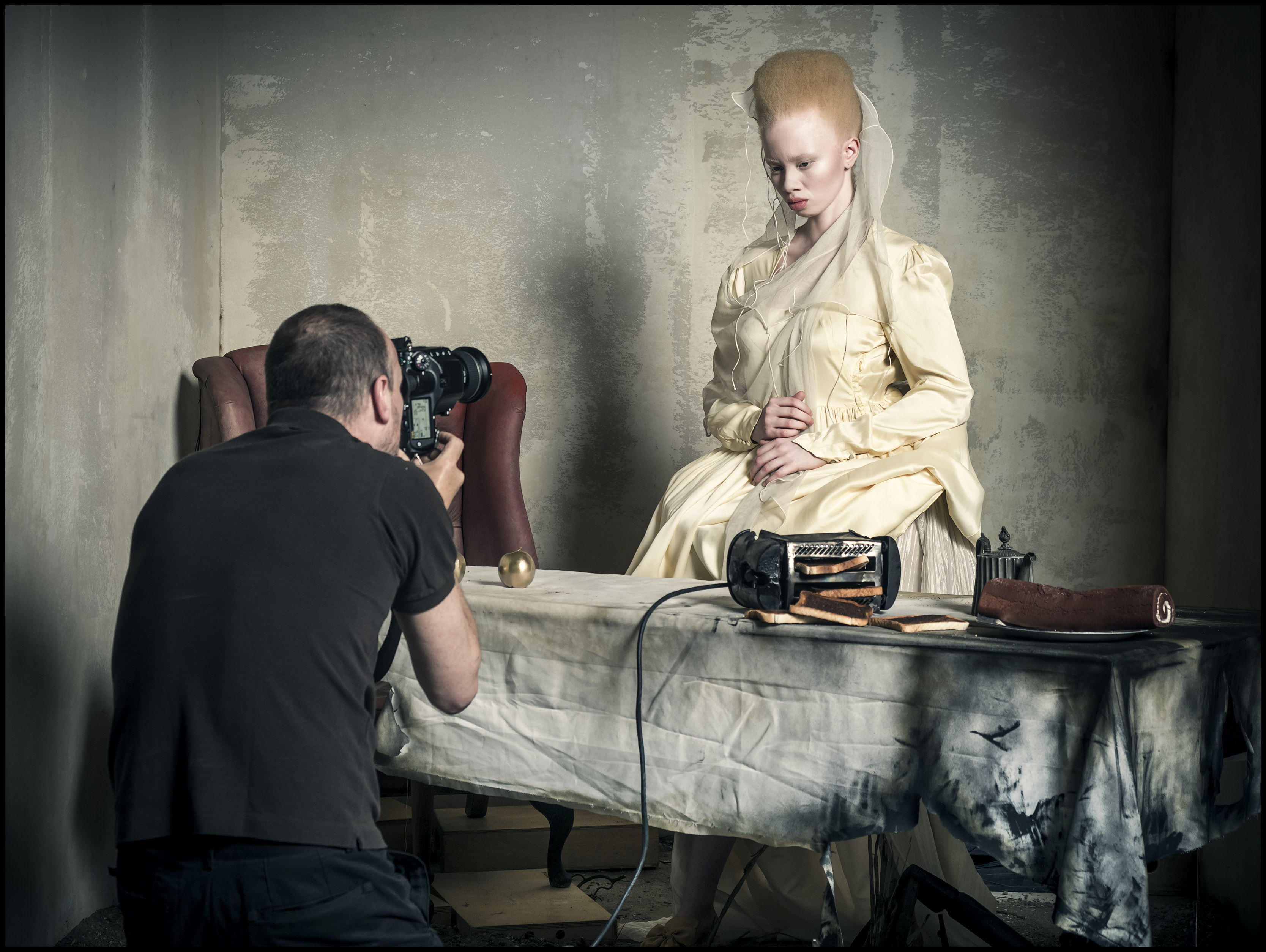 The behind the scenes imagery from the 2018 Pirelli Calendar by Tim Walker  by Alessandro Scotti